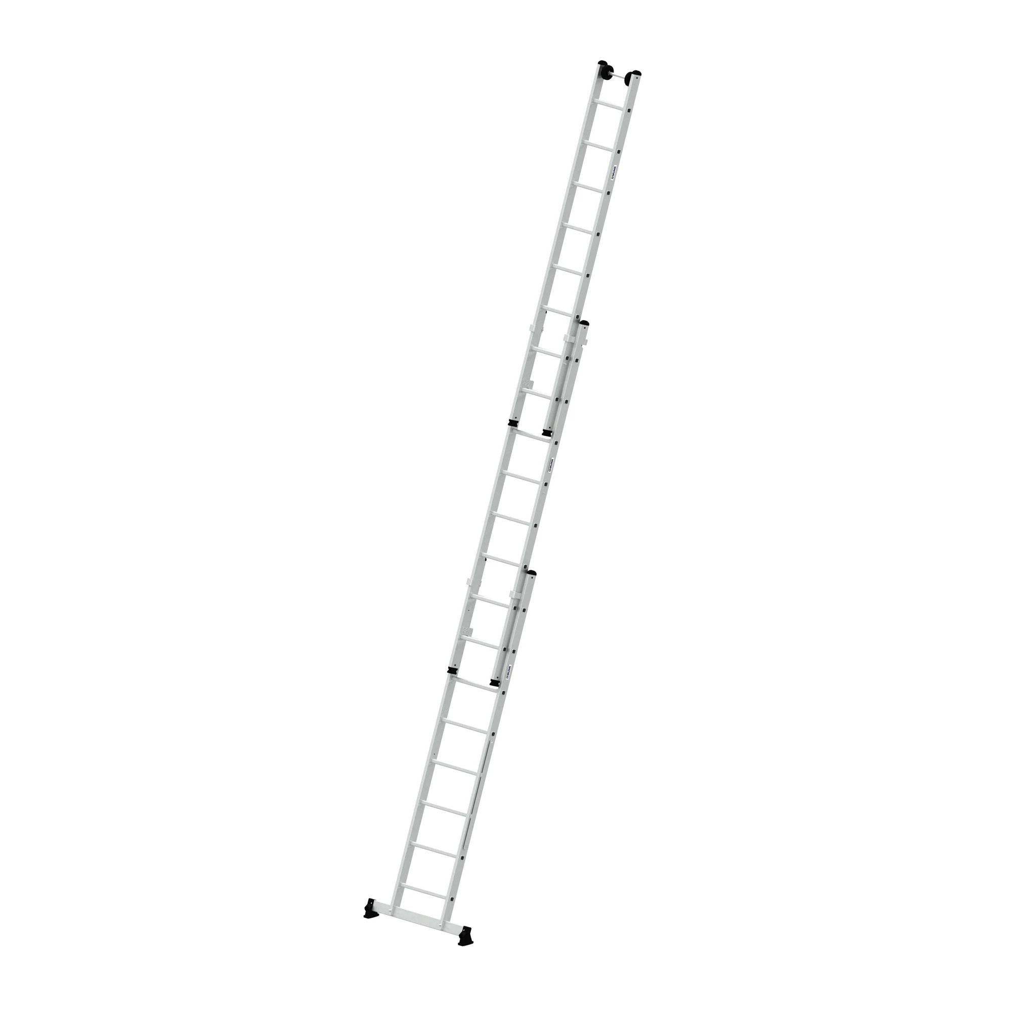 MUNK | Mehrzweckleiter 3-teilig mit nivello®-Traverse und Wandlaufrollen 3x8 Sprossen – Bild 2