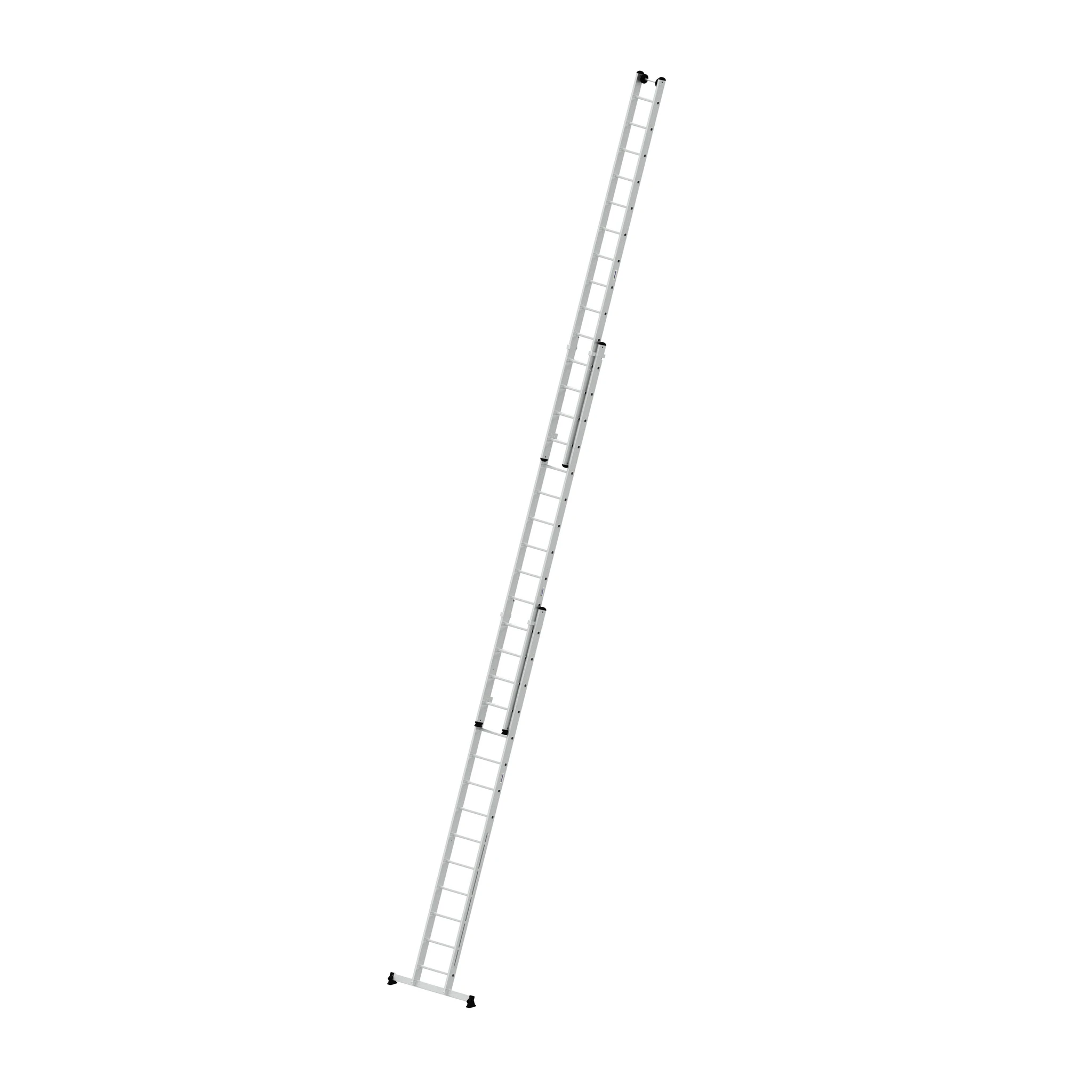MUNK | Mehrzweckleiter 3-teilig mit nivello®-Traverse und Wandlaufrollen 3x14 Sprossen