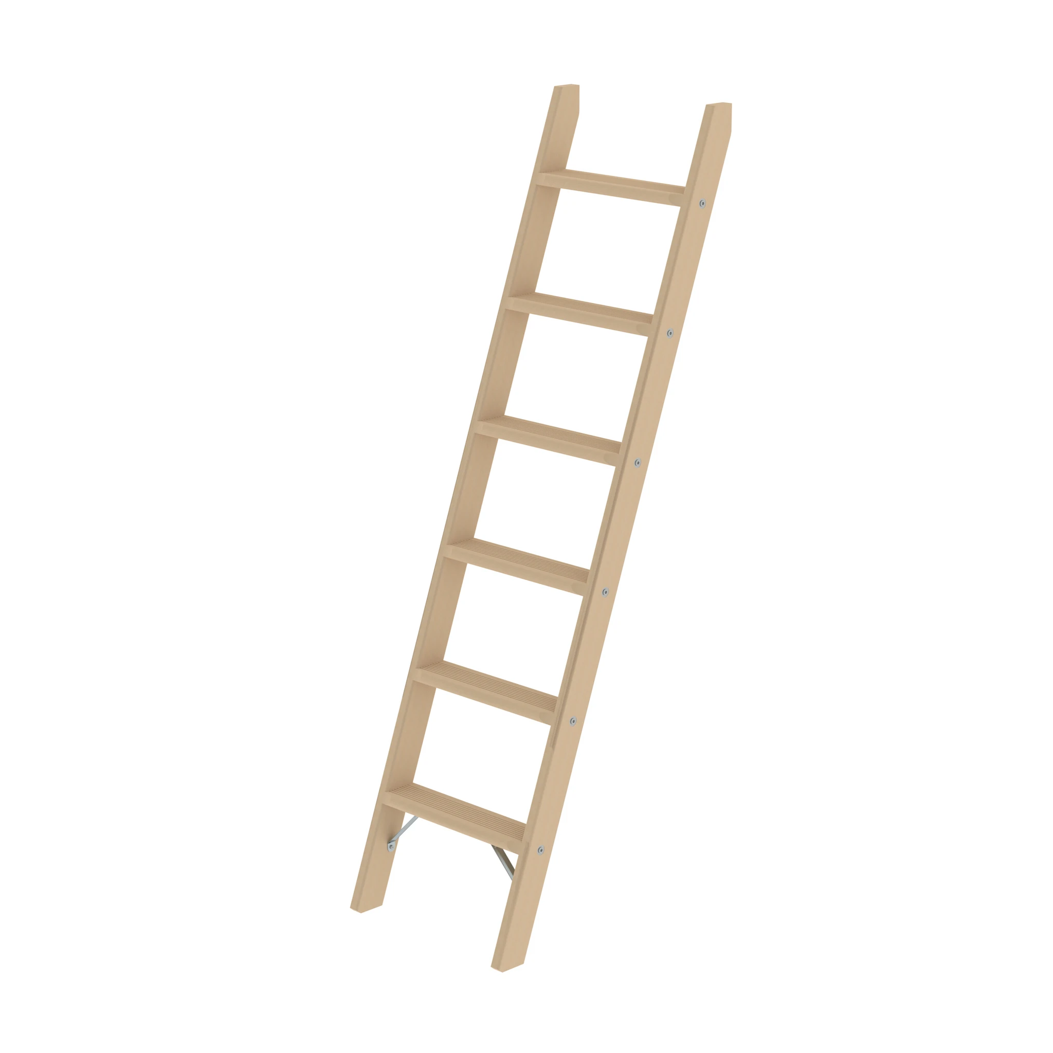 MUNK | Stufen-Anlegeleiter Holz ohne Traverse 6 Stufen