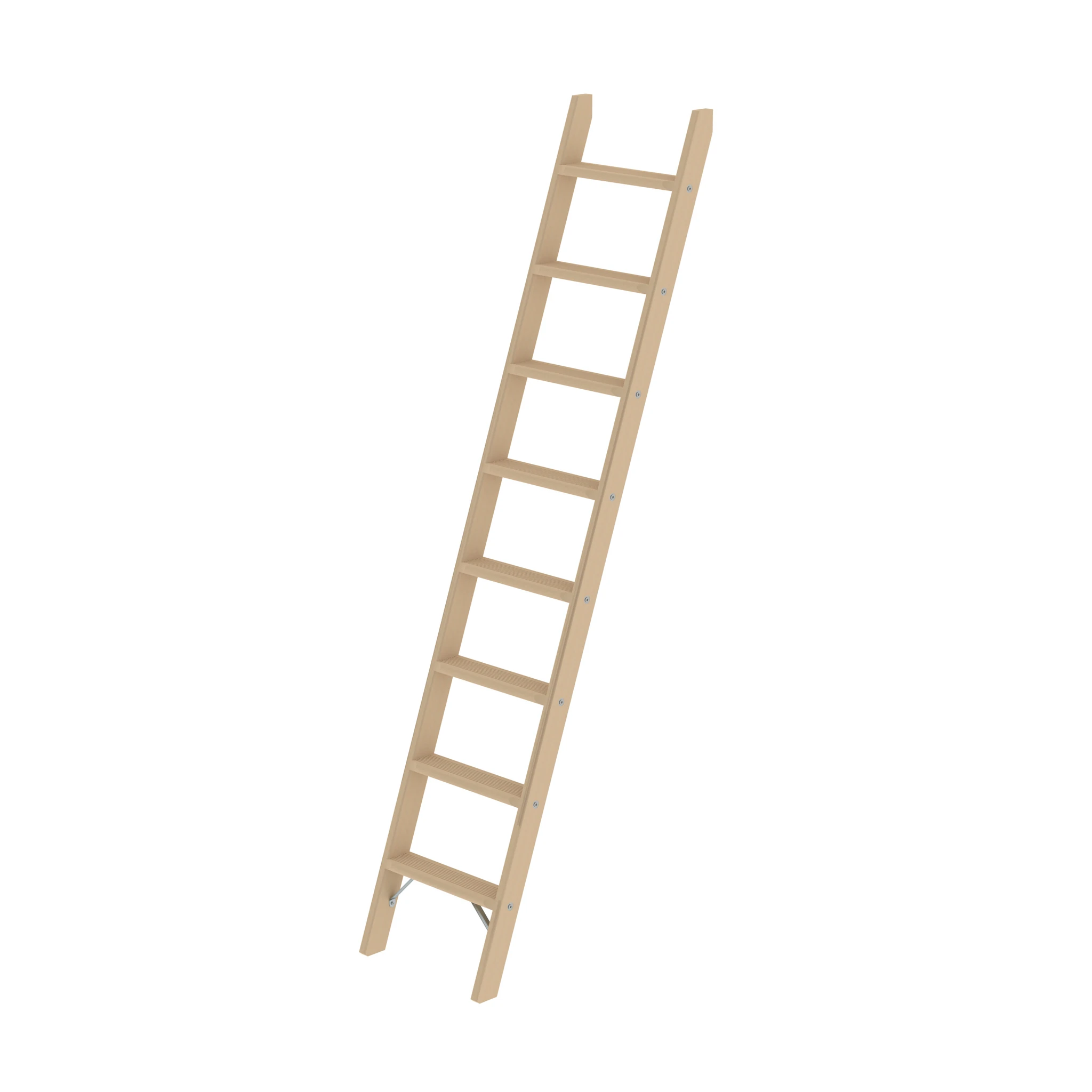 MUNK | Stufen-Anlegeleiter Holz ohne Traverse 8 Stufen