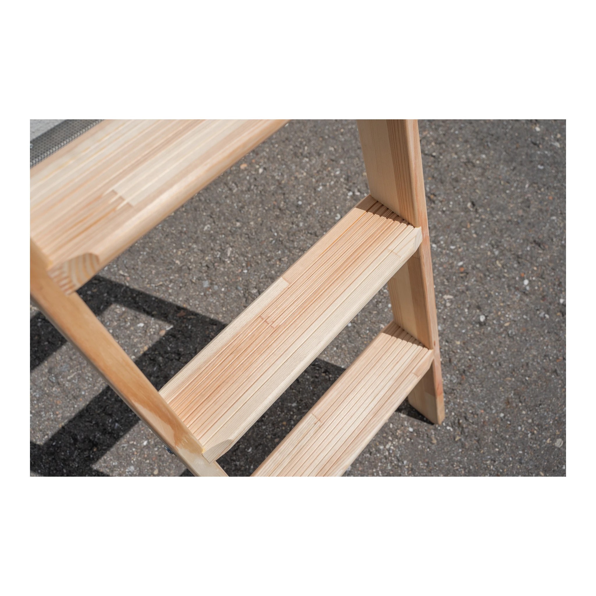 MUNK | Stufen-Anlegeleiter Holz ohne Traverse 10 Stufen – Bild 4