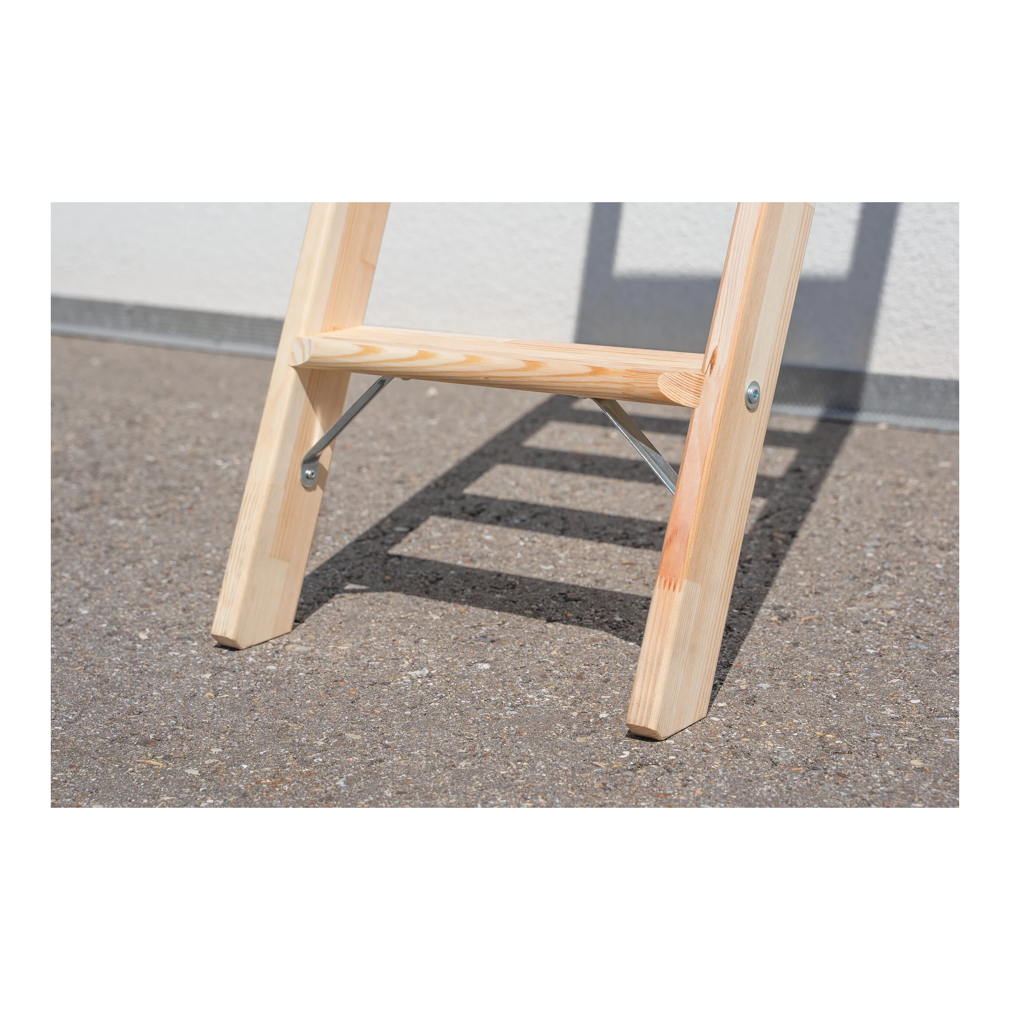 MUNK | Stufen-Anlegeleiter Holz ohne Traverse 10 Stufen – Bild 5