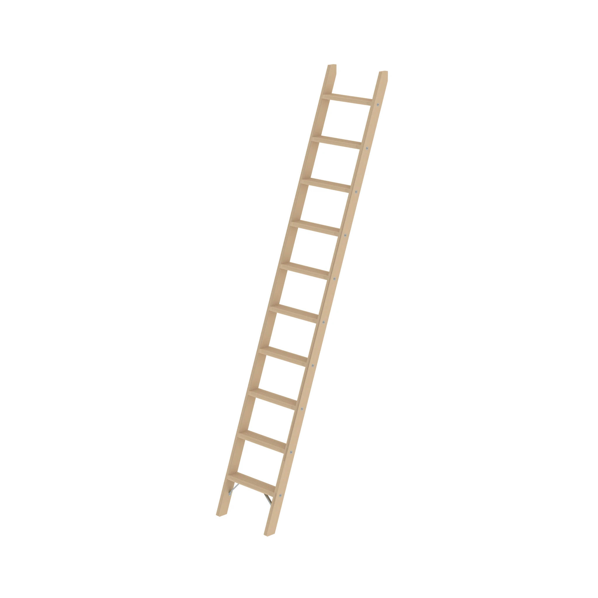 MUNK | Stufen-Anlegeleiter Holz ohne Traverse 10 Stufen