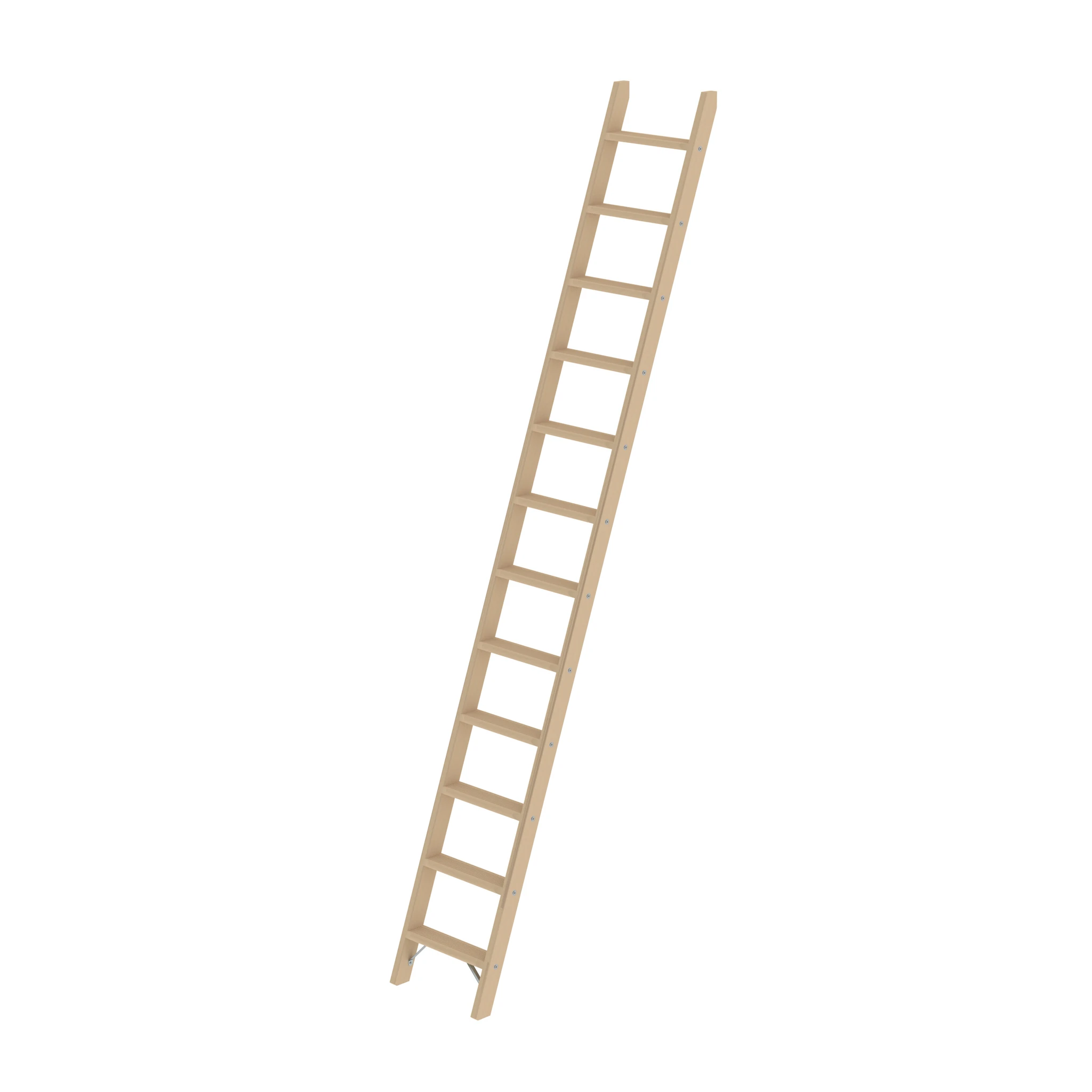 MUNK | Stufen-Anlegeleiter Holz ohne Traverse 12 Stufen