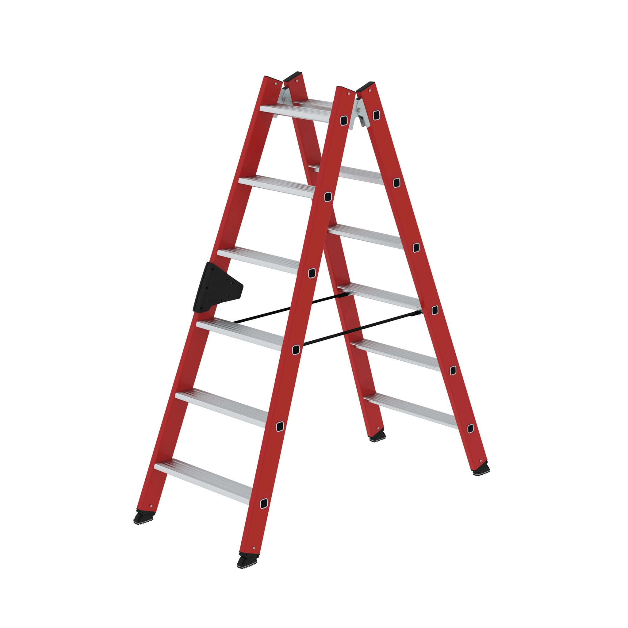 MUNK | Stufen-Stehleiter beidseitig begehbar GFK / Alu 2x6 Stufen