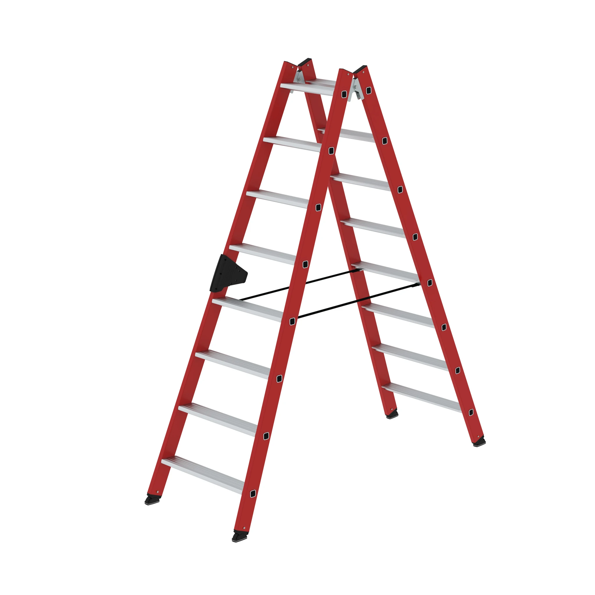 MUNK | Stufen-Stehleiter beidseitig begehbar GFK / Alu 2x8 Stufen
