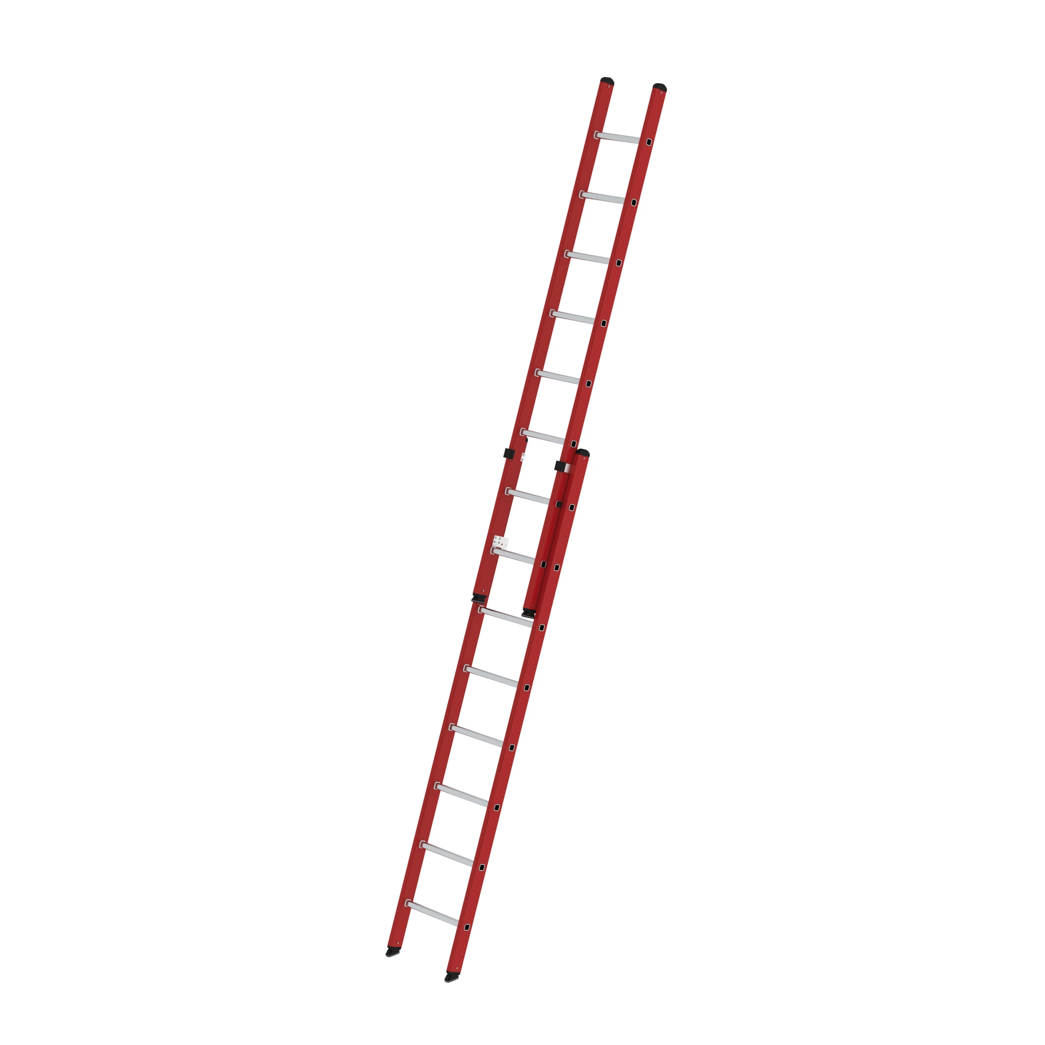 MUNK | Sprossen-Schiebeleiter 2-teilig GFK/Alu ohne Traverse 2x8 Sprossen