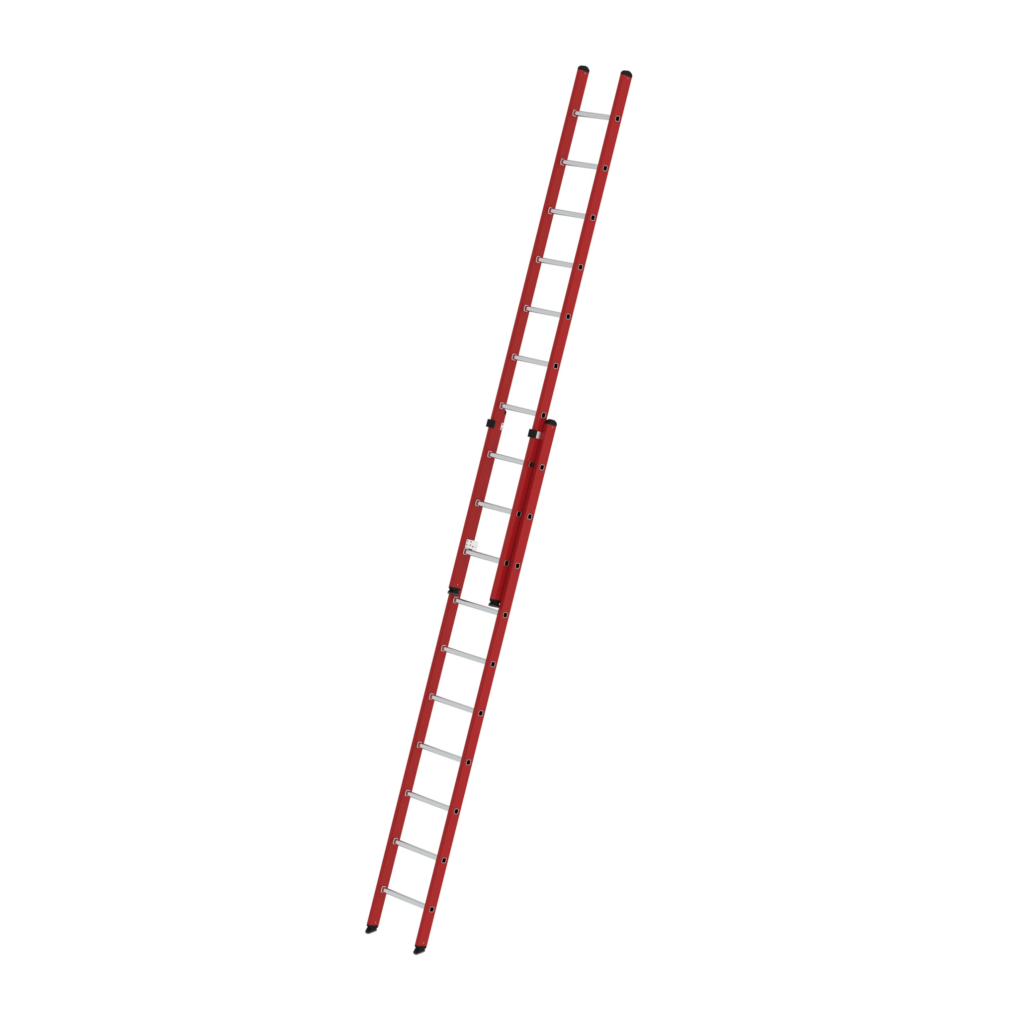 MUNK | Sprossen-Schiebeleiter 2-teilig GFK/Alu ohne Traverse 2x10 Sprossen