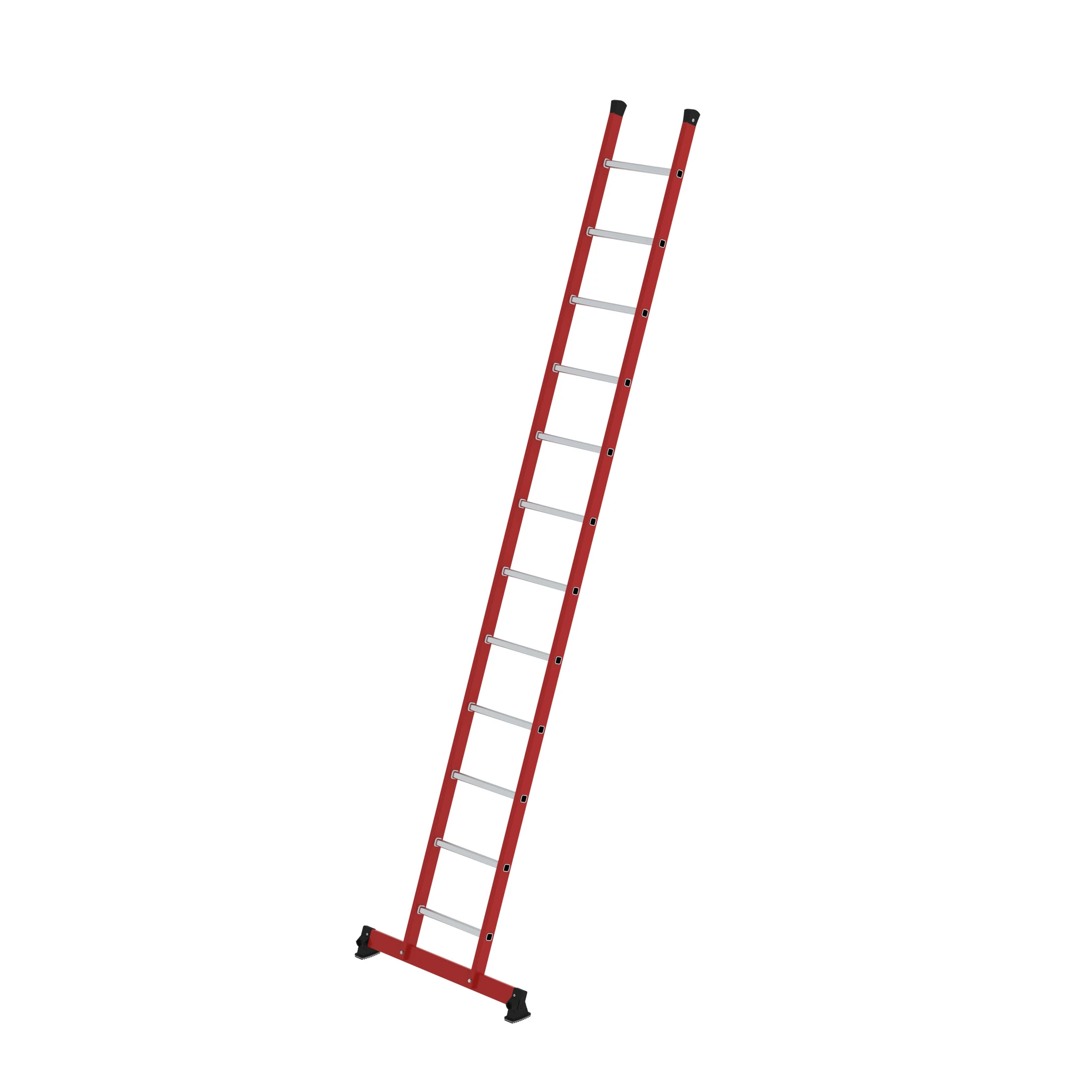 MUNK | Sprossen-Anlegeleiter GFK/Alu mit nivello®-Traverse 12 Sprossen