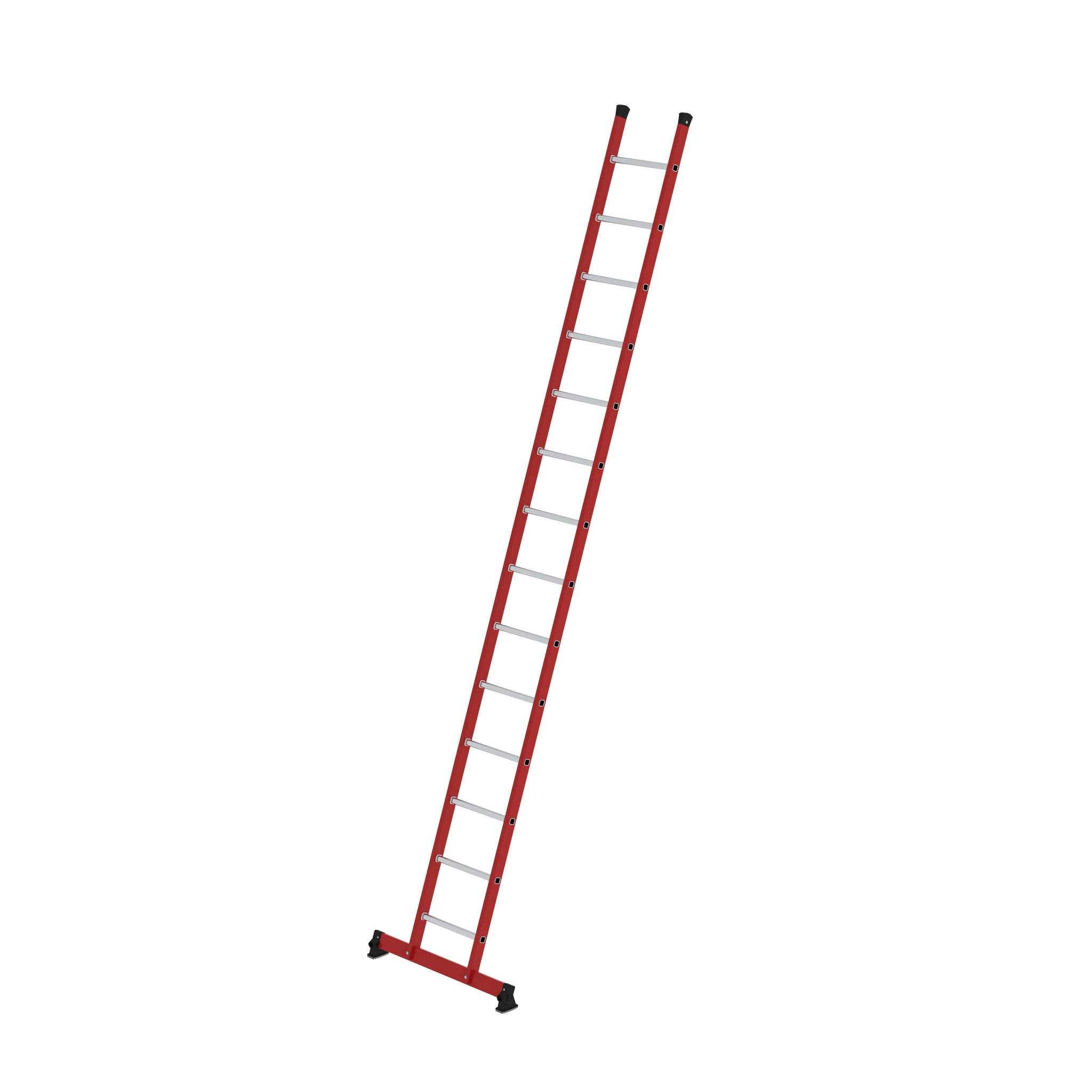 MUNK | Sprossen-Anlegeleiter GFK/Alu mit nivello®-Traverse 14 Sprossen