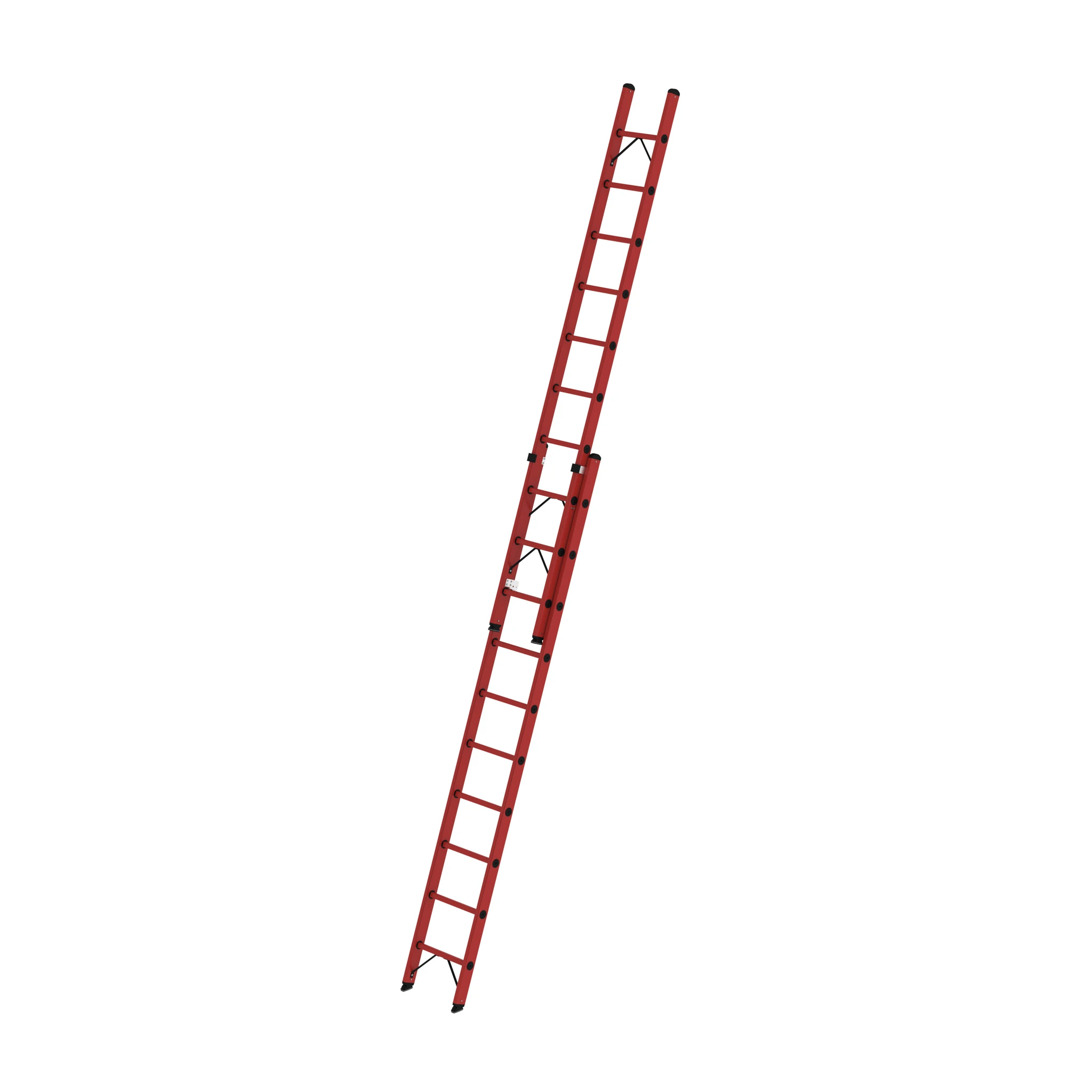 MUNK | Sprossen-Schiebeleiter GFK 2-teilig ohne Traverse 2x10 Sprossen