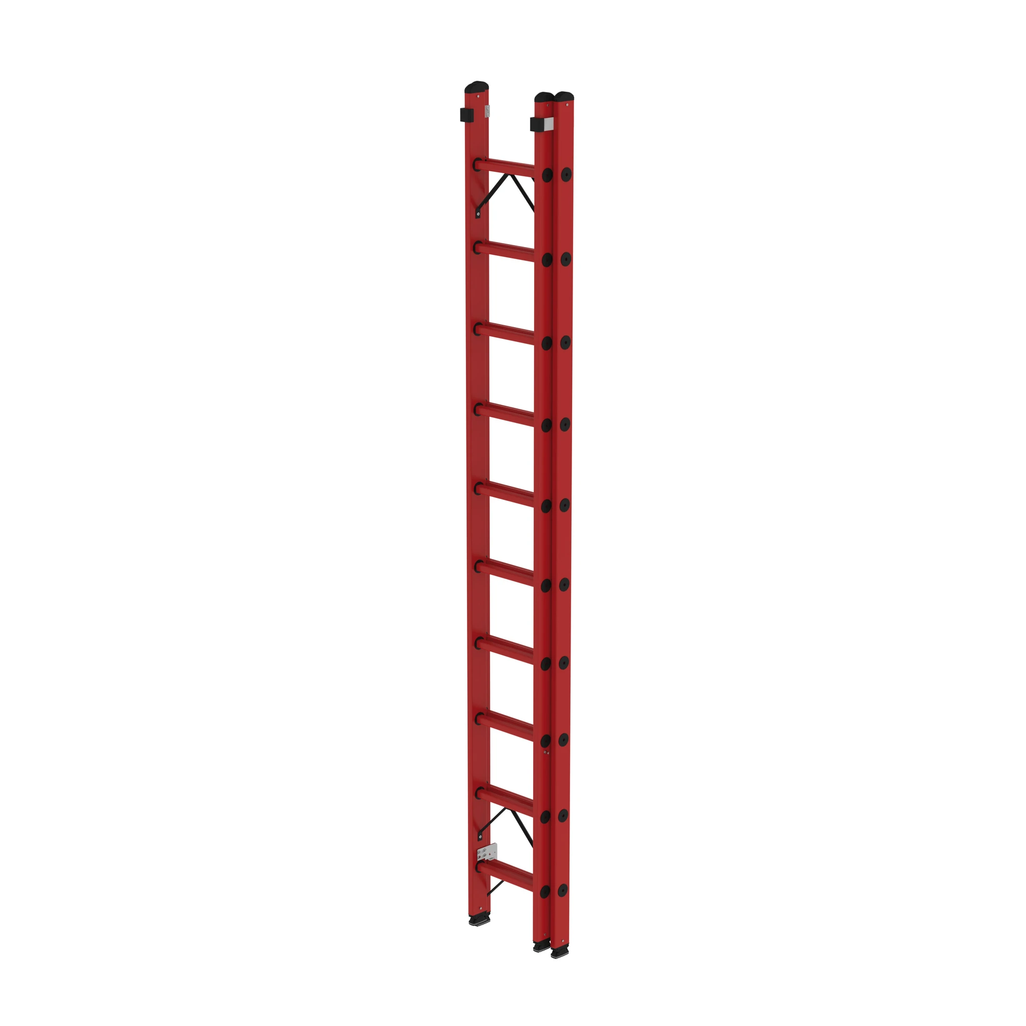 MUNK | Sprossen-Schiebeleiter GFK 2-teilig ohne Traverse 2x10 Sprossen – Bild 2