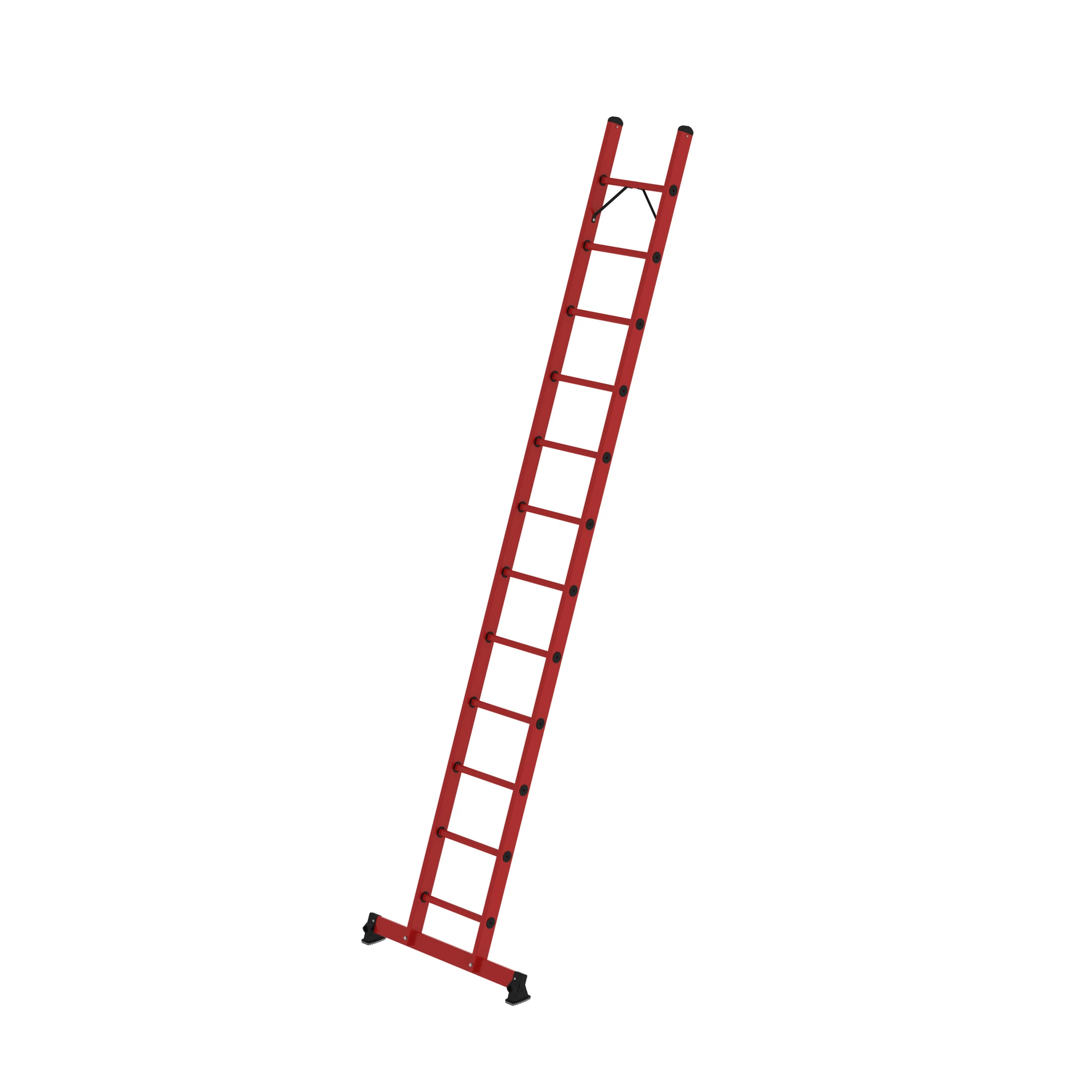 MUNK | Sprossen-Anlegeleiter GFK mit nivello®-Traverse 12 Sprossen