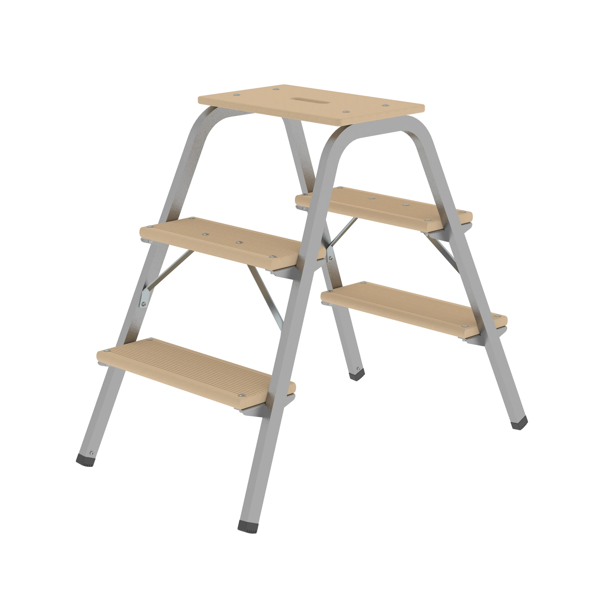 MUNK | Stahl-Holz-Tritt 2x3 Stufen