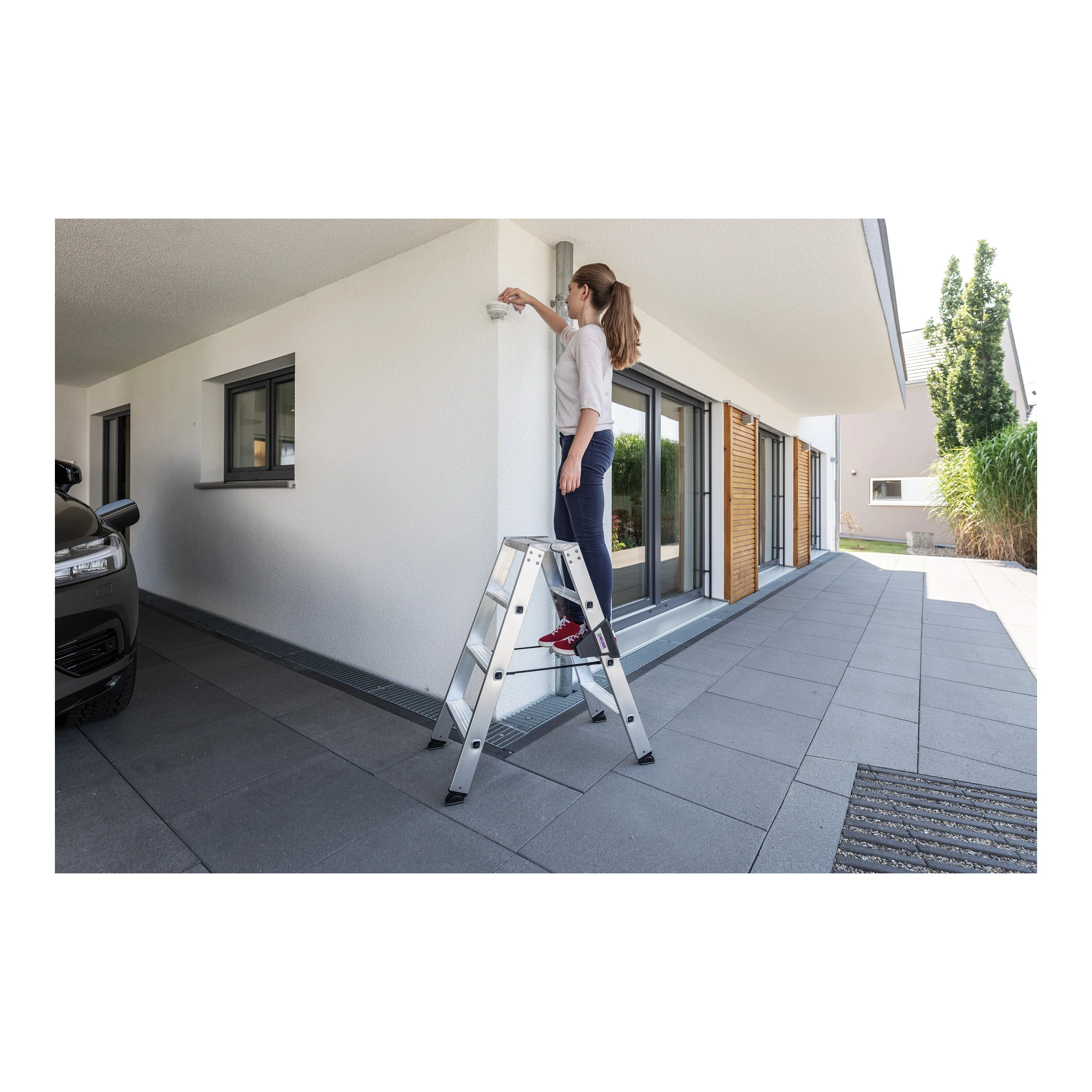 MUNK | Stufen-Stehleiter beidseitig begehbar 2x12 Stufen – Bild 5