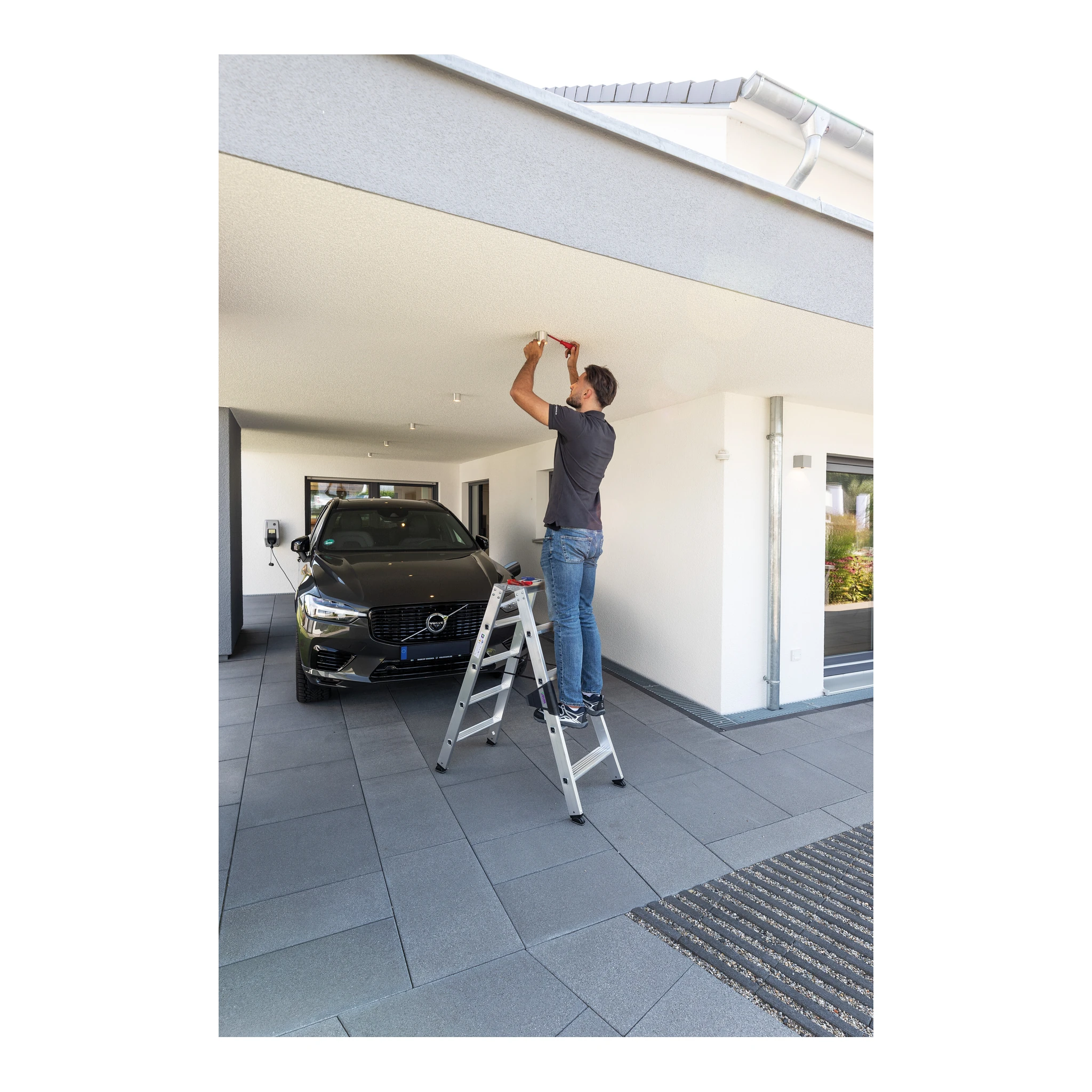 MUNK | Stufen-Stehleiter beidseitig begehbar 2x12 Stufen – Bild 6