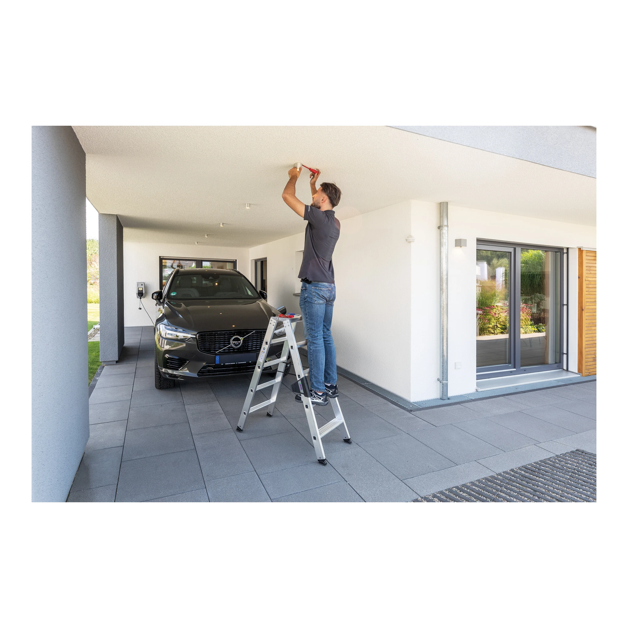 MUNK | Stufen-Stehleiter beidseitig begehbar 2x12 Stufen – Bild 7