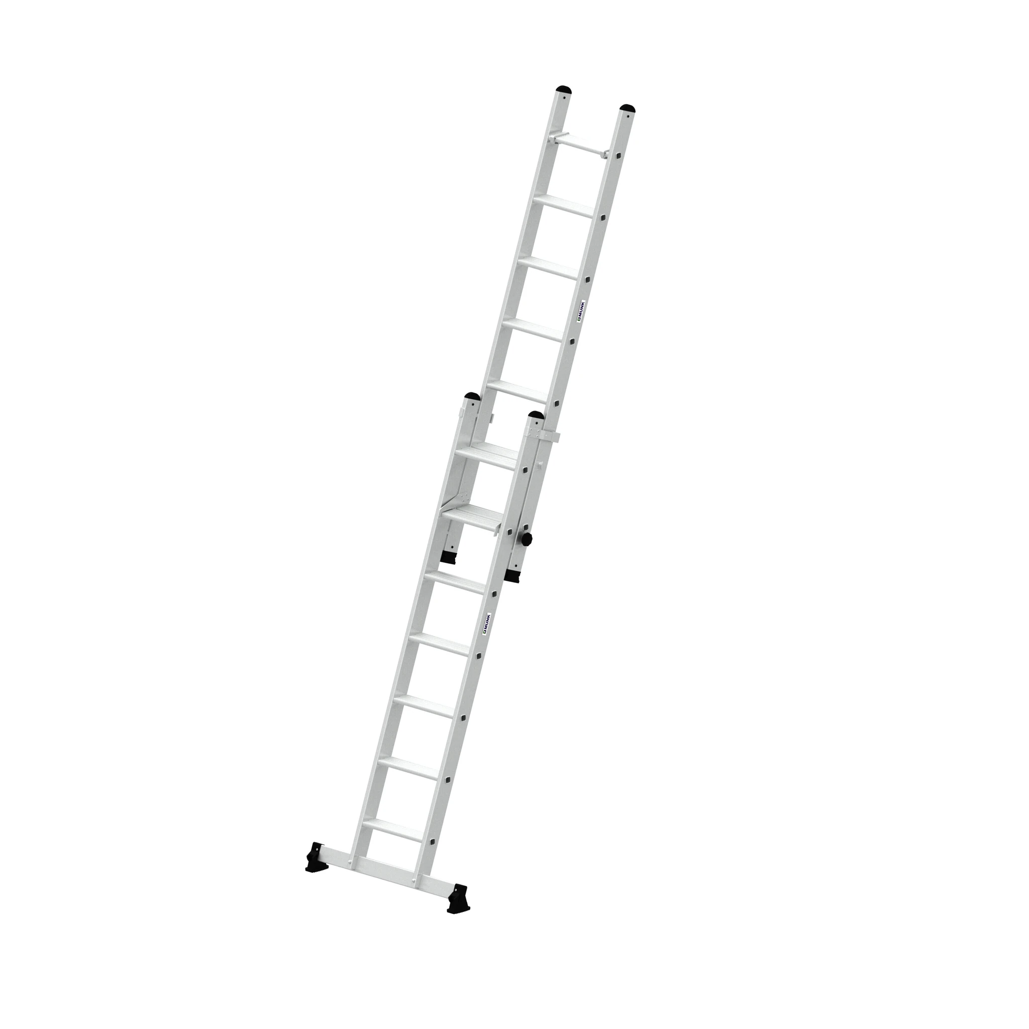 MUNK | Stufen-Schiebeleiter 2-teilig mit nivello®-Traverse 2x7 Stufen