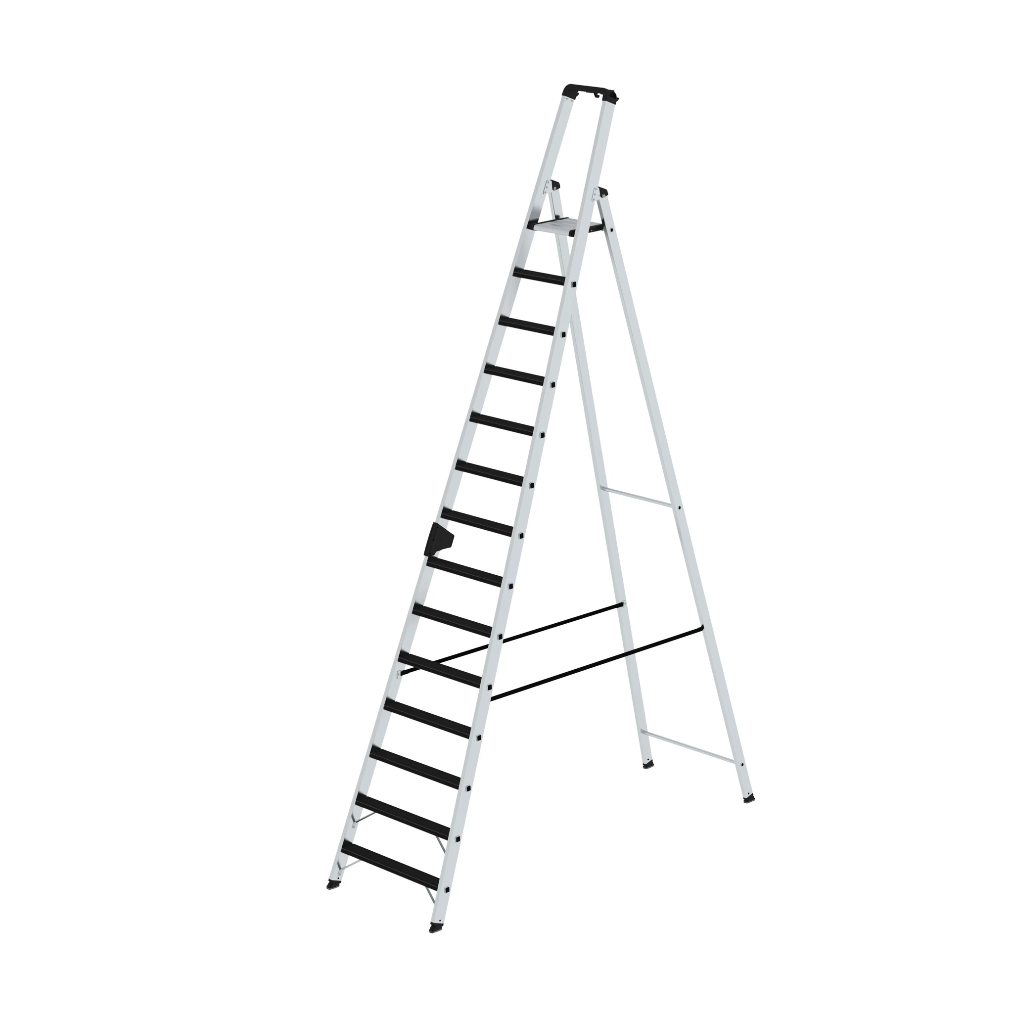 MUNK | Stufen-Stehleiter einseitig begehbar mit clip-step 14 Stufen