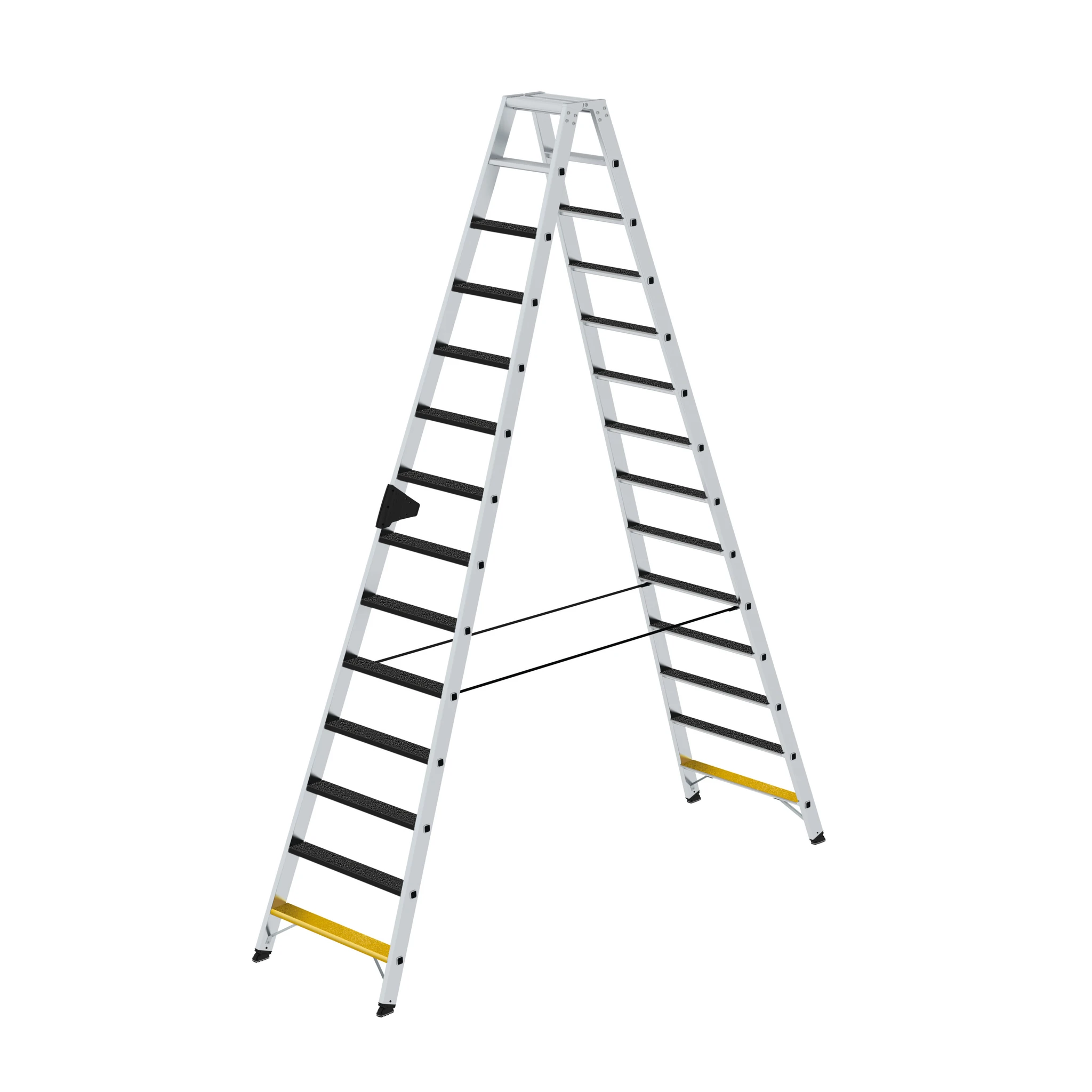 MUNK | Stufen-Stehleiter beidseitig begehbar mit clip-step R13 2x14 Stufen