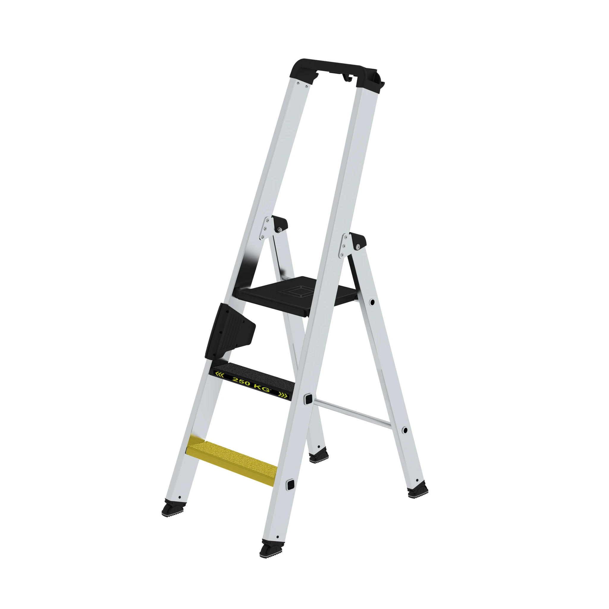 MUNK | Stufen-Stehleiter 250 kg einseitig begehbar mit clip-step R13 3 Stufen