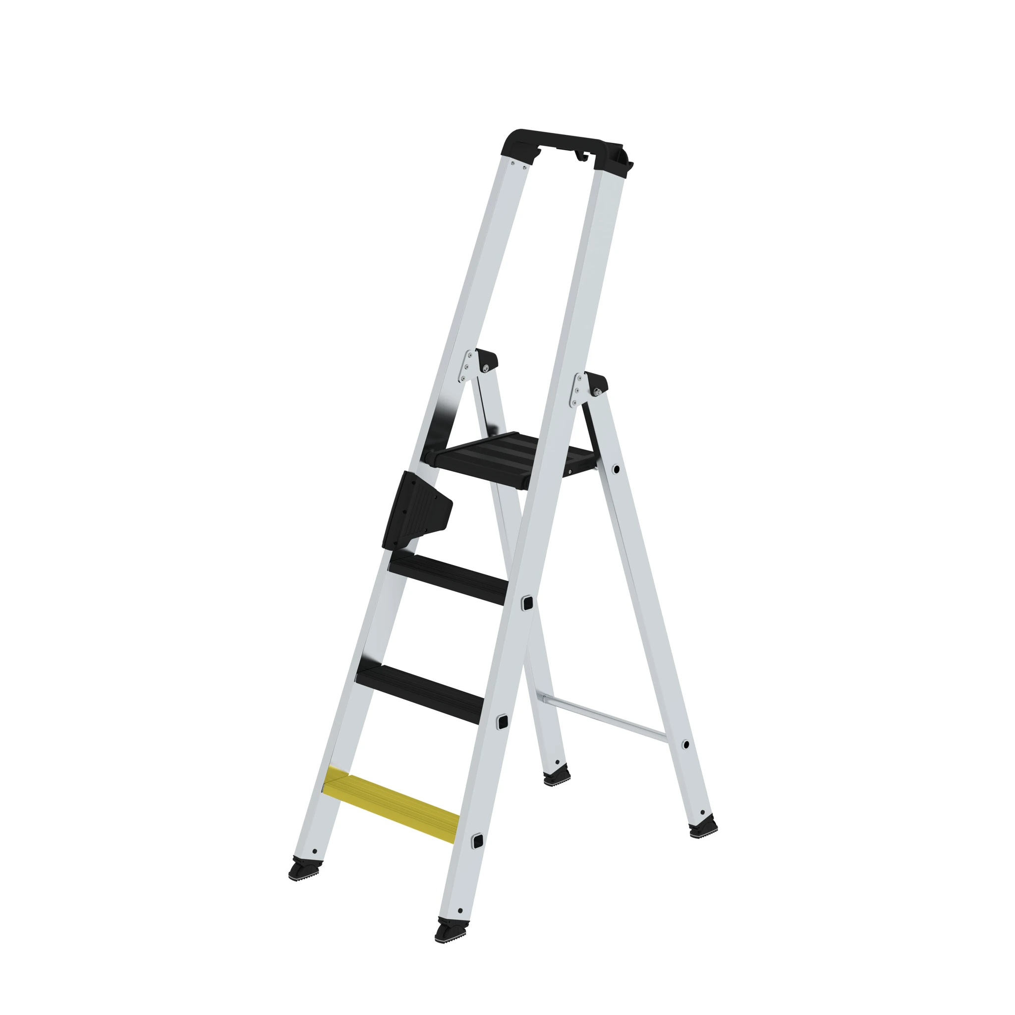 MUNK | Stufen-Stehleiter 250 kg einseitig begehbar mit clip-step R13 4 Stufen