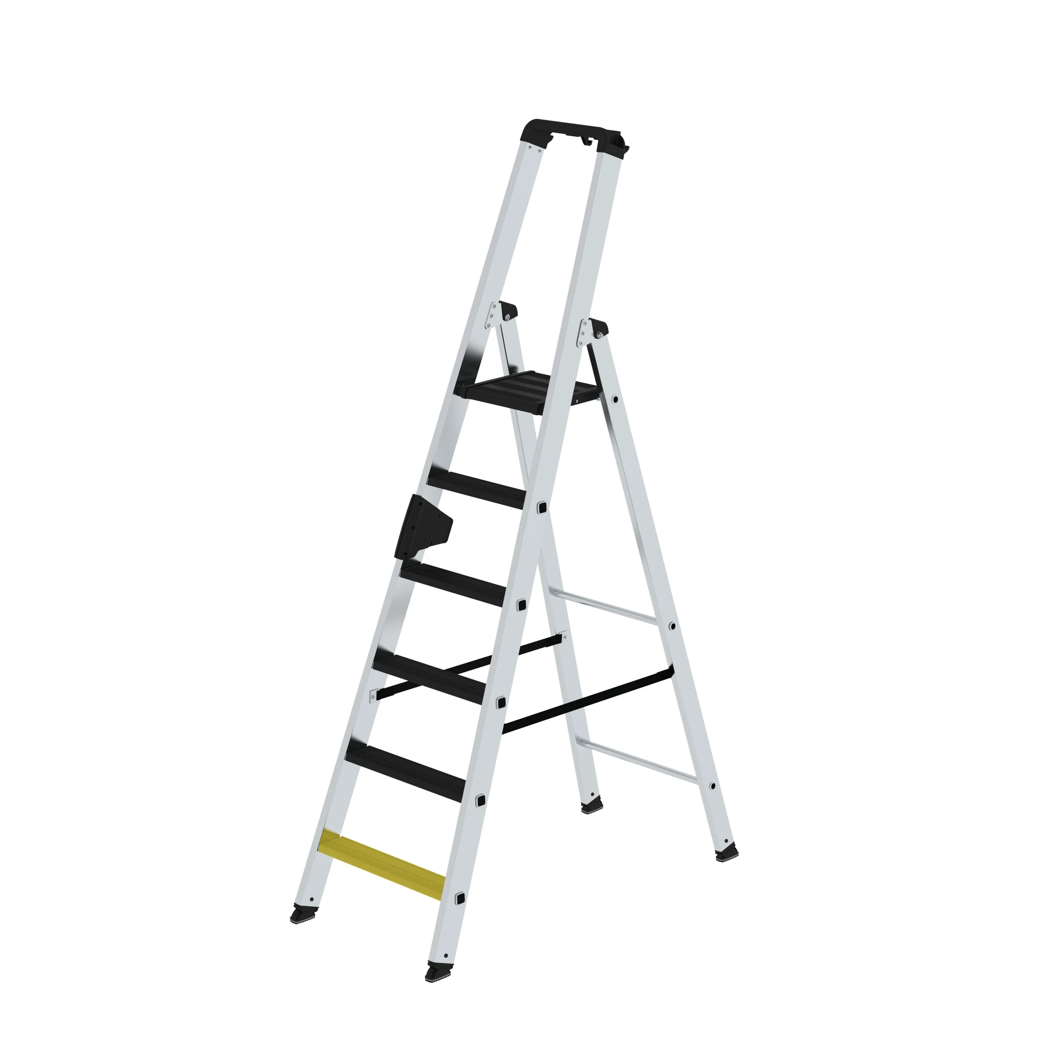 MUNK | Stufen-Stehleiter 250 kg einseitig begehbar mit clip-step R13 6 Stufen