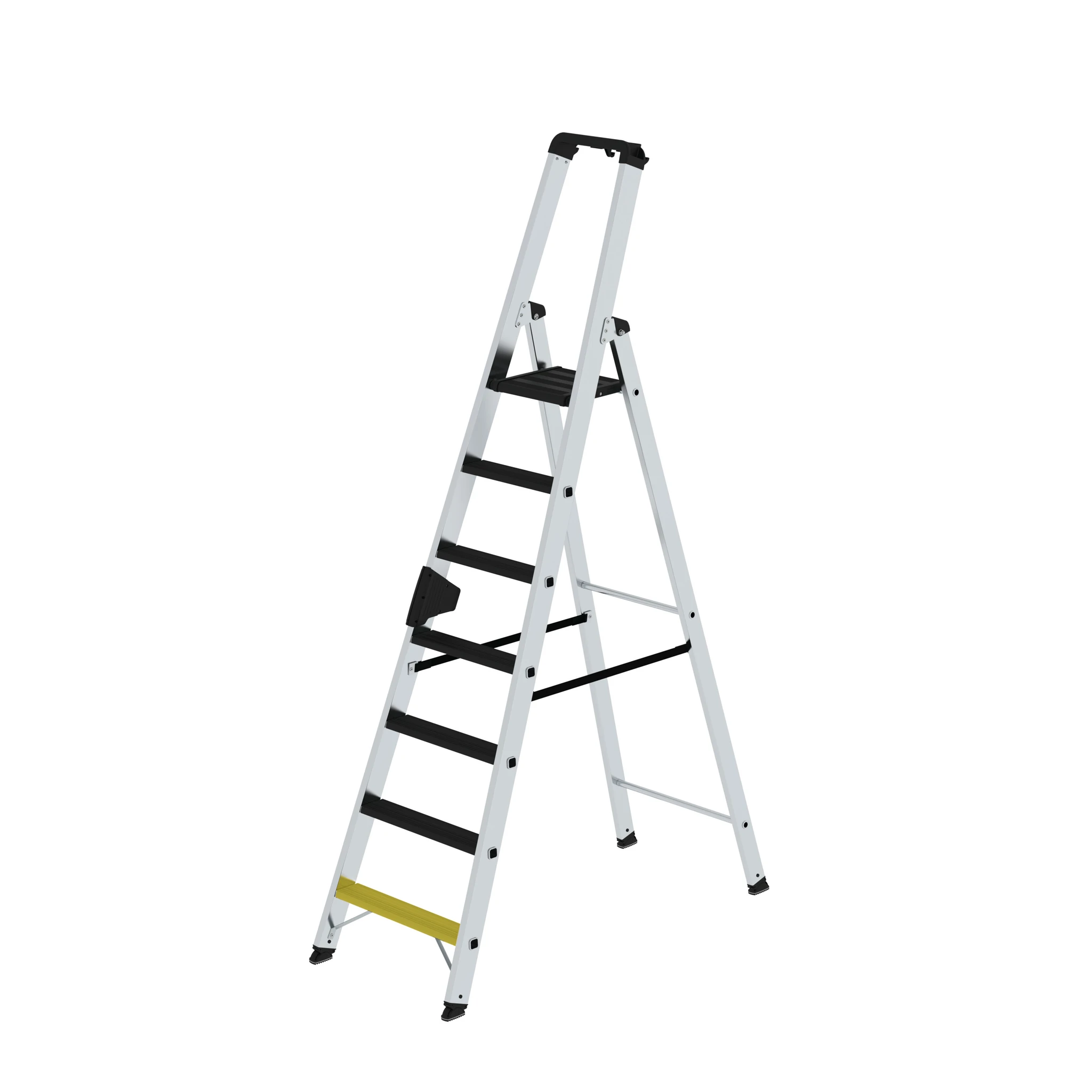 MUNK | Stufen-Stehleiter 250 kg einseitig begehbar mit clip-step R13 7 Stufen