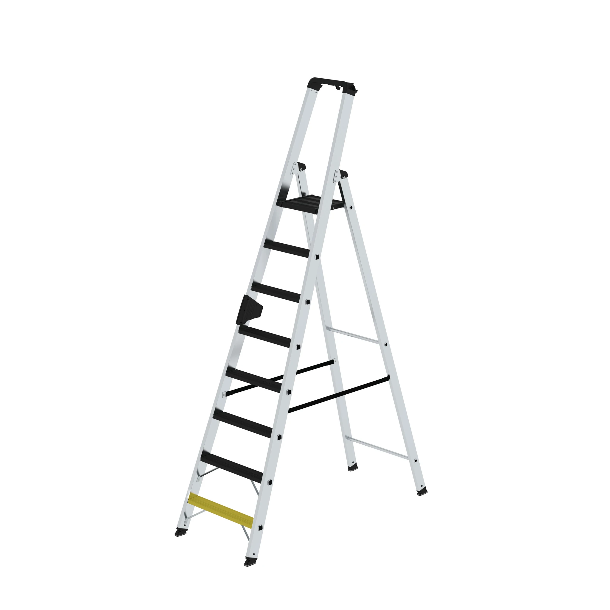 MUNK | Stufen-Stehleiter 250 kg einseitig begehbar mit clip-step R13 8 Stufen