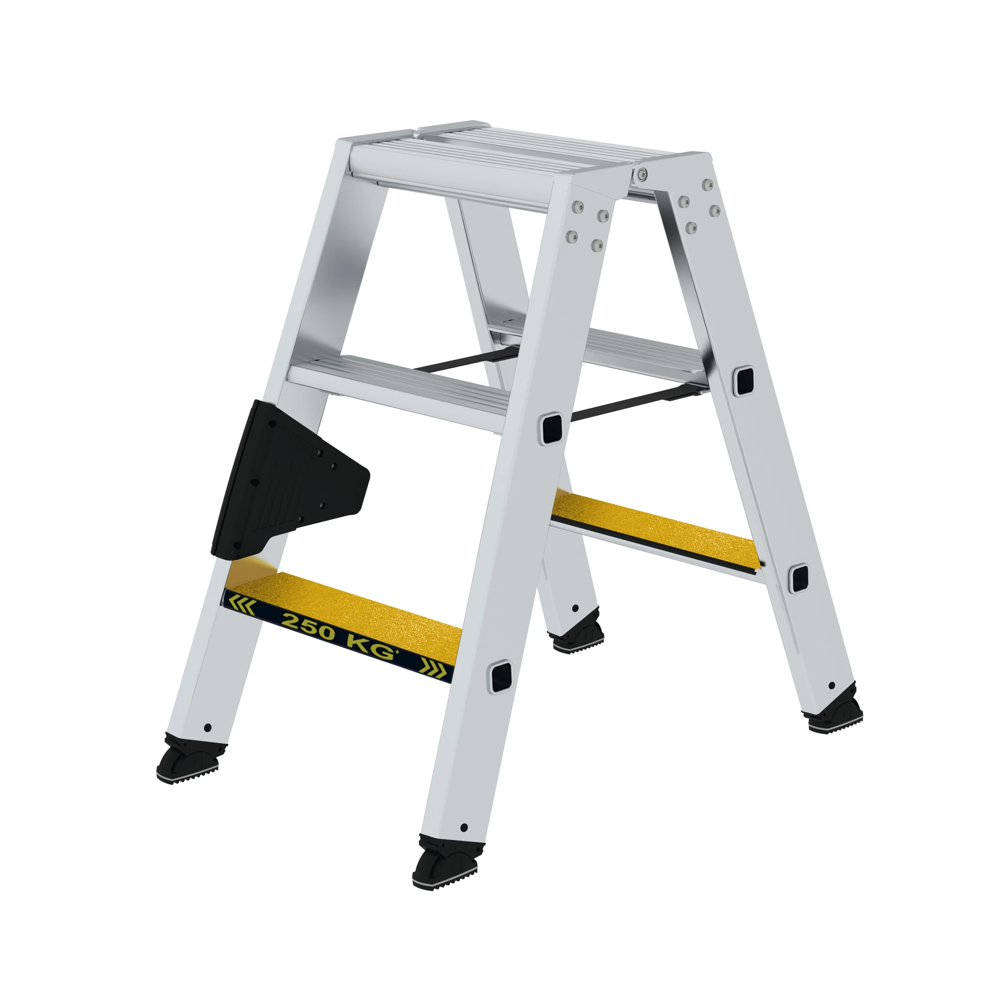 MUNK | Stufen-Stehleiter 250 kg beidseitig begehbar mit clip-step R13 2x3 Stufen