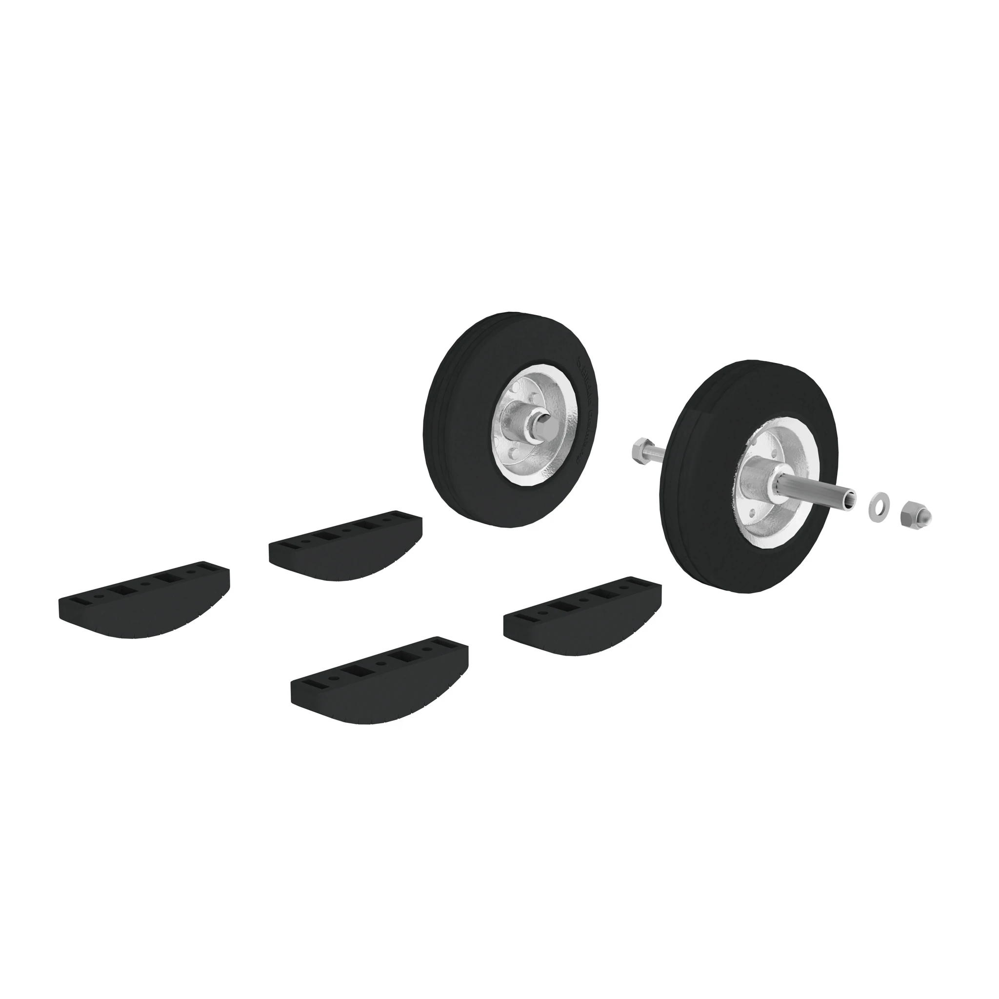 MUNK | Rollensatz elektrisch ableitfähig Arbeitspodest fahrbar