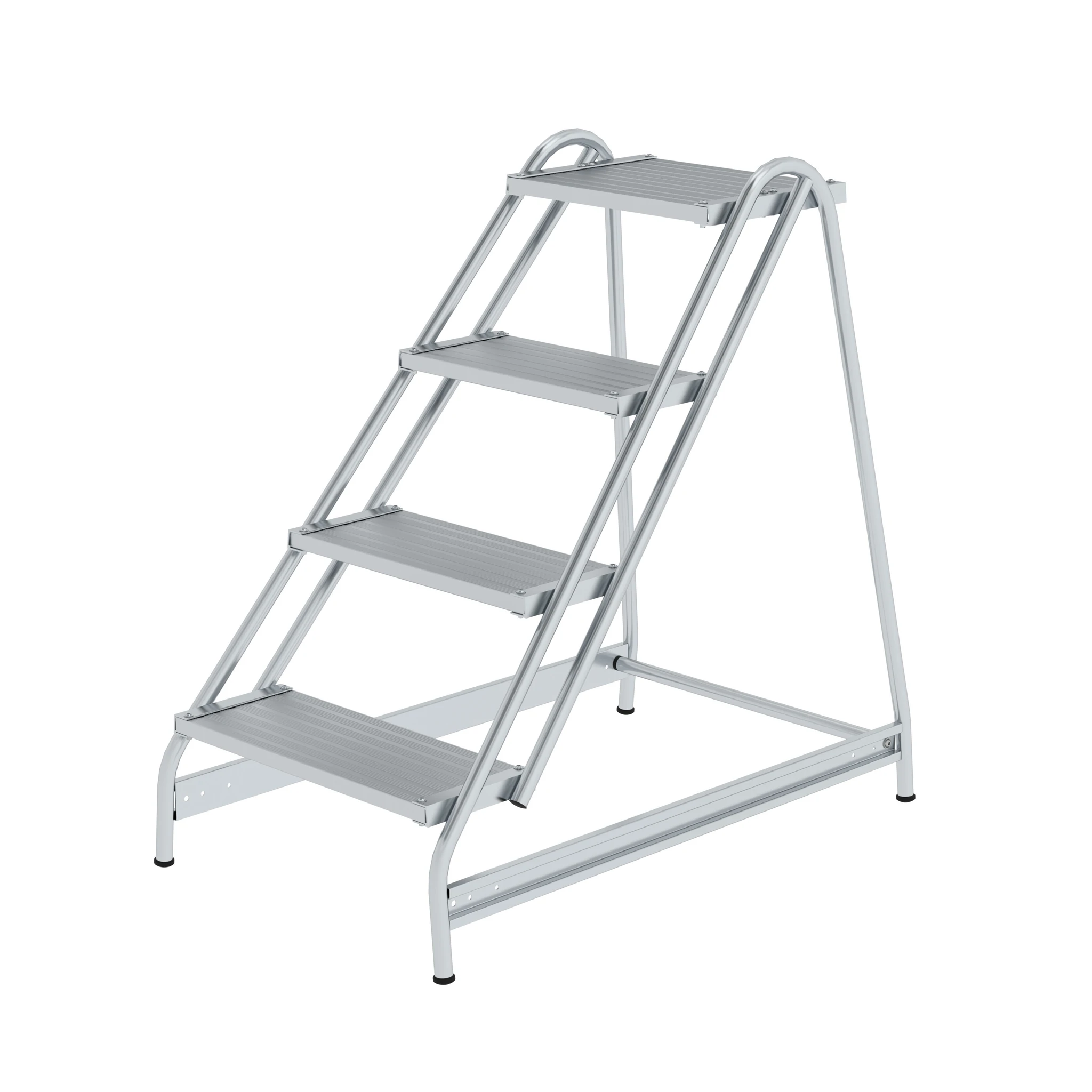 MUNK | Arbeitspodest einseitig begehbar Aluminium geriffelt 4 Stufen