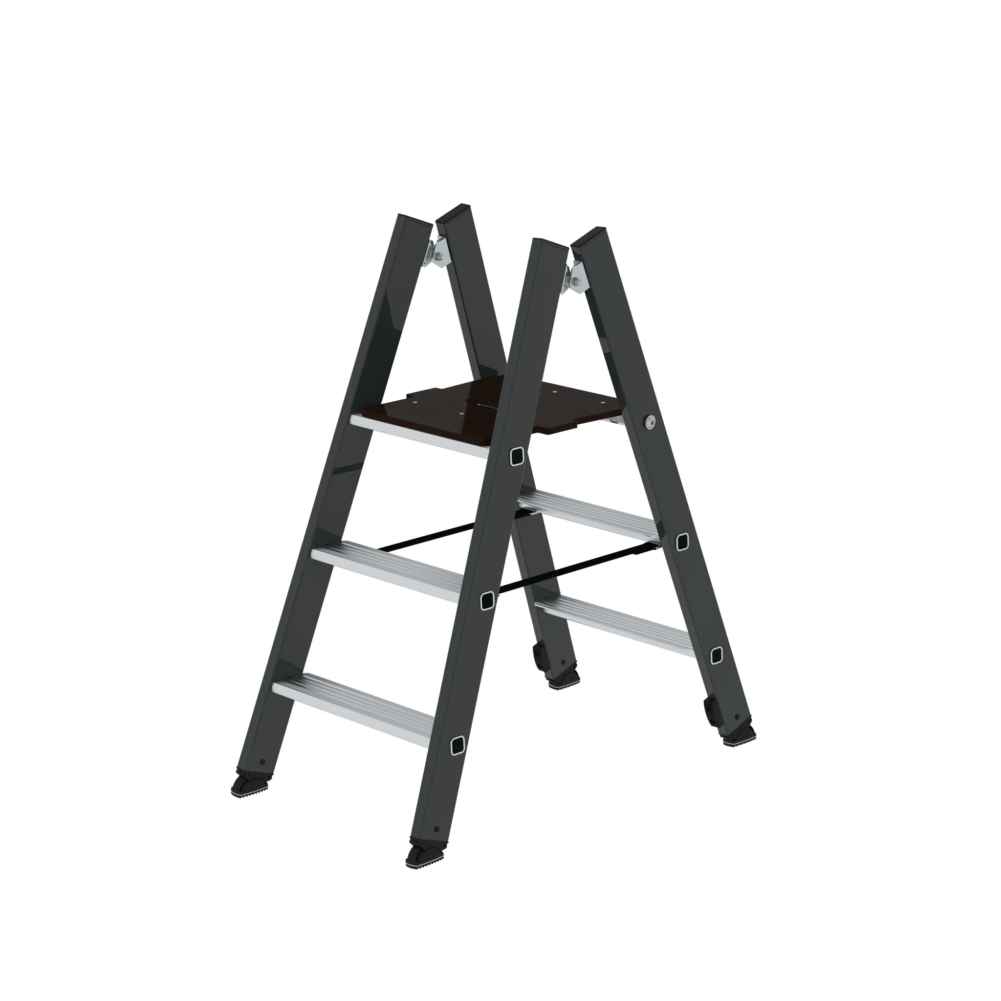 MUNK | ML Klapptritt beidseitig begehbar RAL 7016 3 Stufen