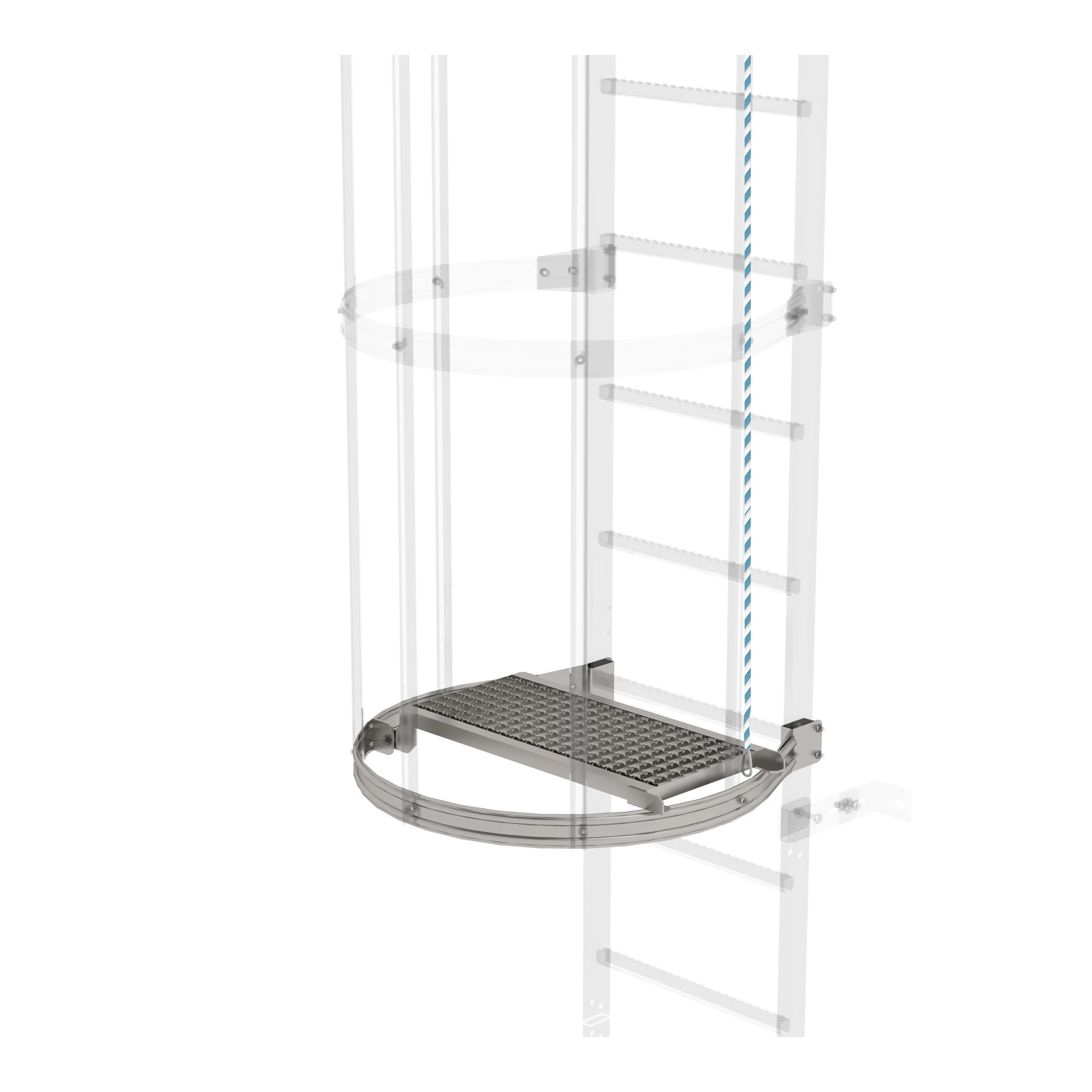 MUNK | Zwischenplattform, klappbar Edelstahl V2A