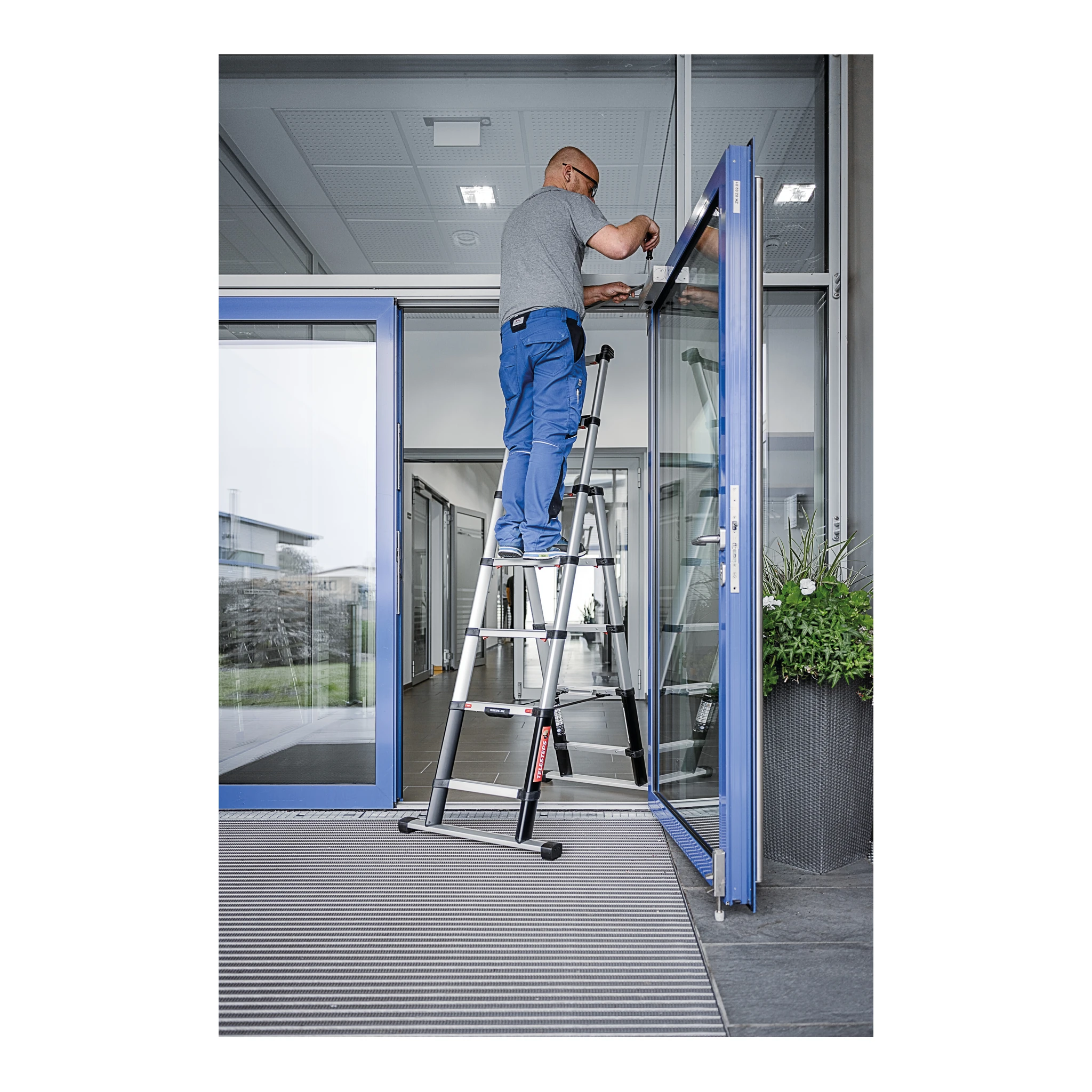 MUNK | Teleskop-Kombileiter Combi Line 5+2 Stufen – Bild 3