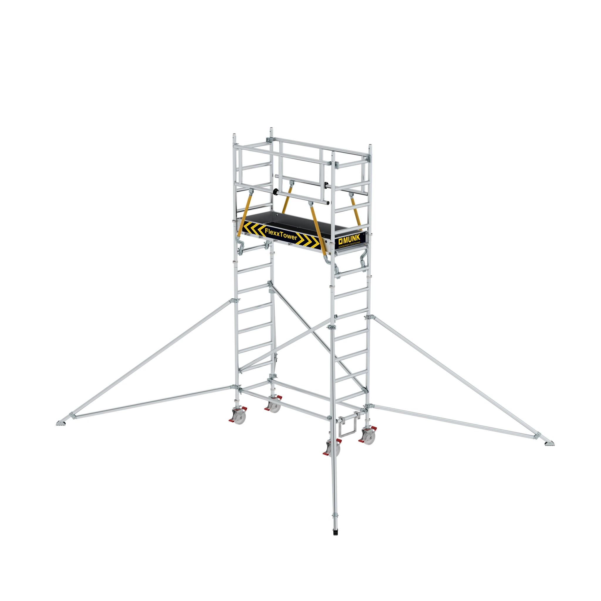 MUNK | FlexxTower SGX ergo mit vorlaufendem Geländer Plattformhöhe 3,07 m
