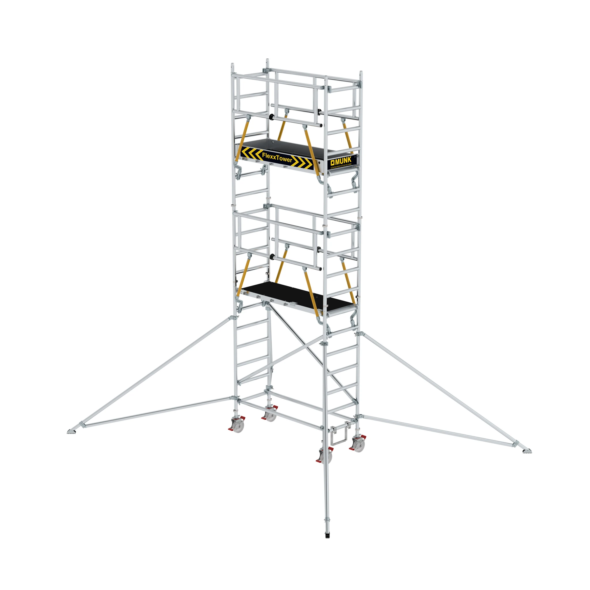 MUNK | FlexxTower SGX ergo mit vorlaufendem Geländer Plattformhöhe 4,47 m