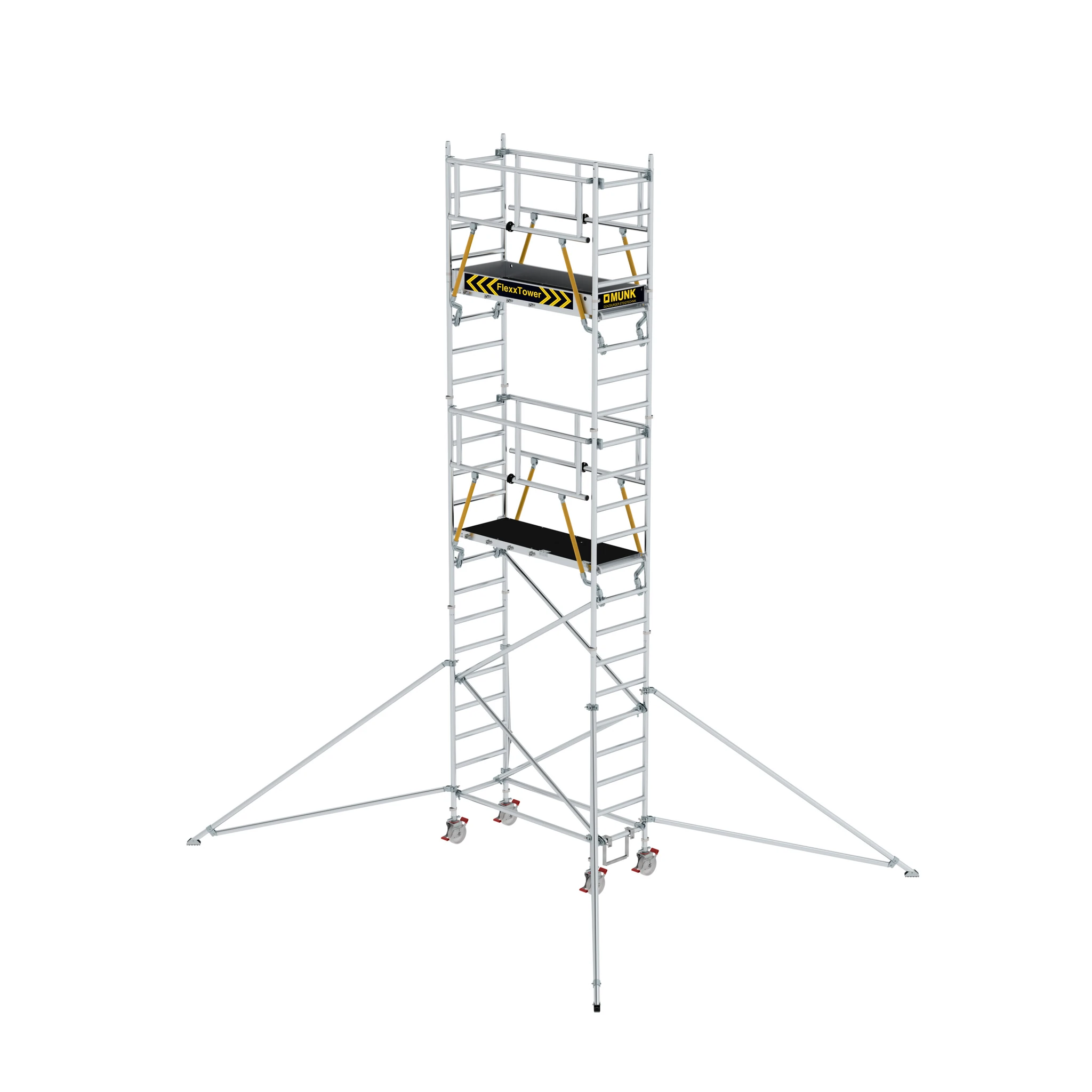 MUNK | FlexxTower SGX ergo mit vorlaufendem Geländer Plattformhöhe 5,59 m