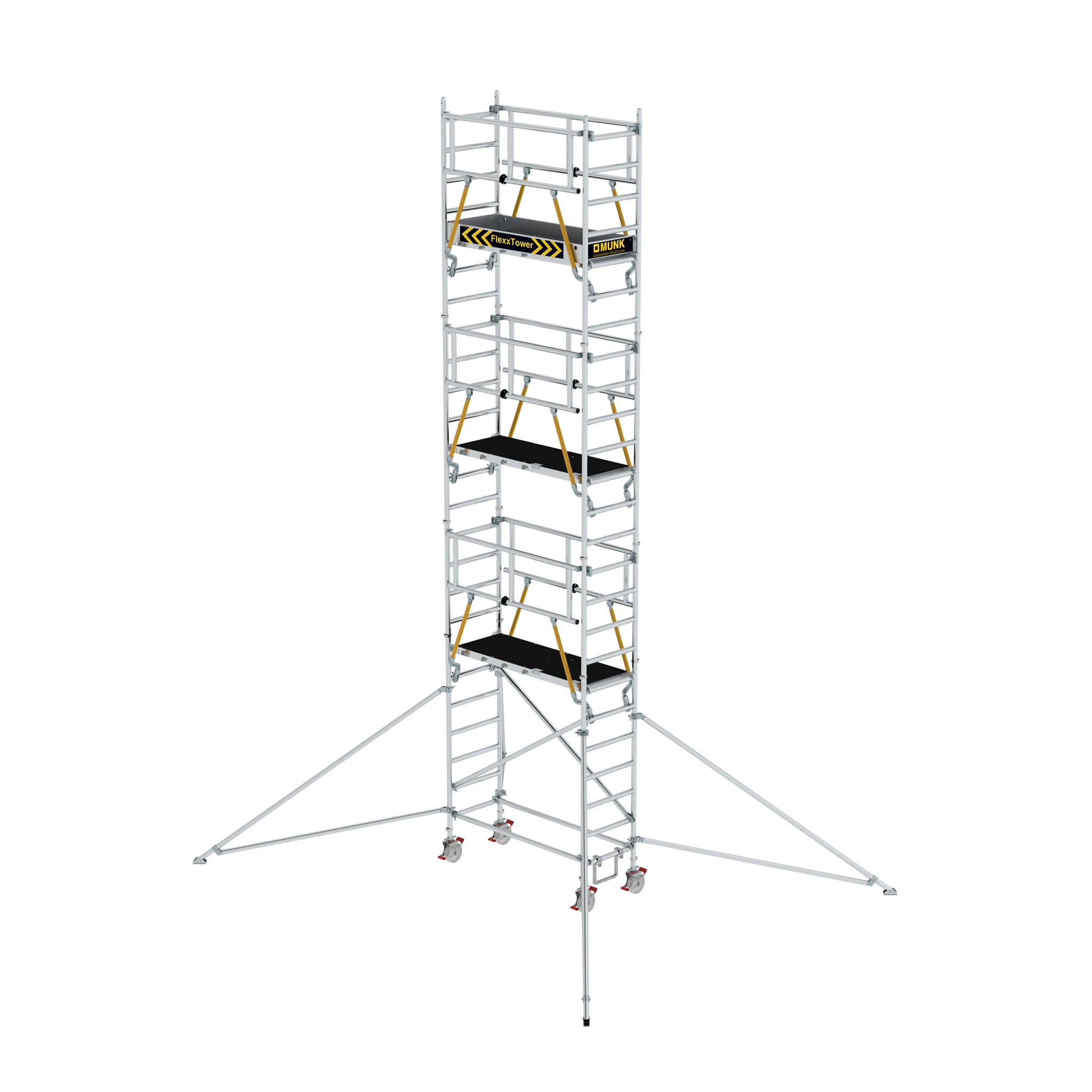 MUNK | FlexxTower SGX ergo mit vorlaufendem Geländer Plattformhöhe 6,43 m