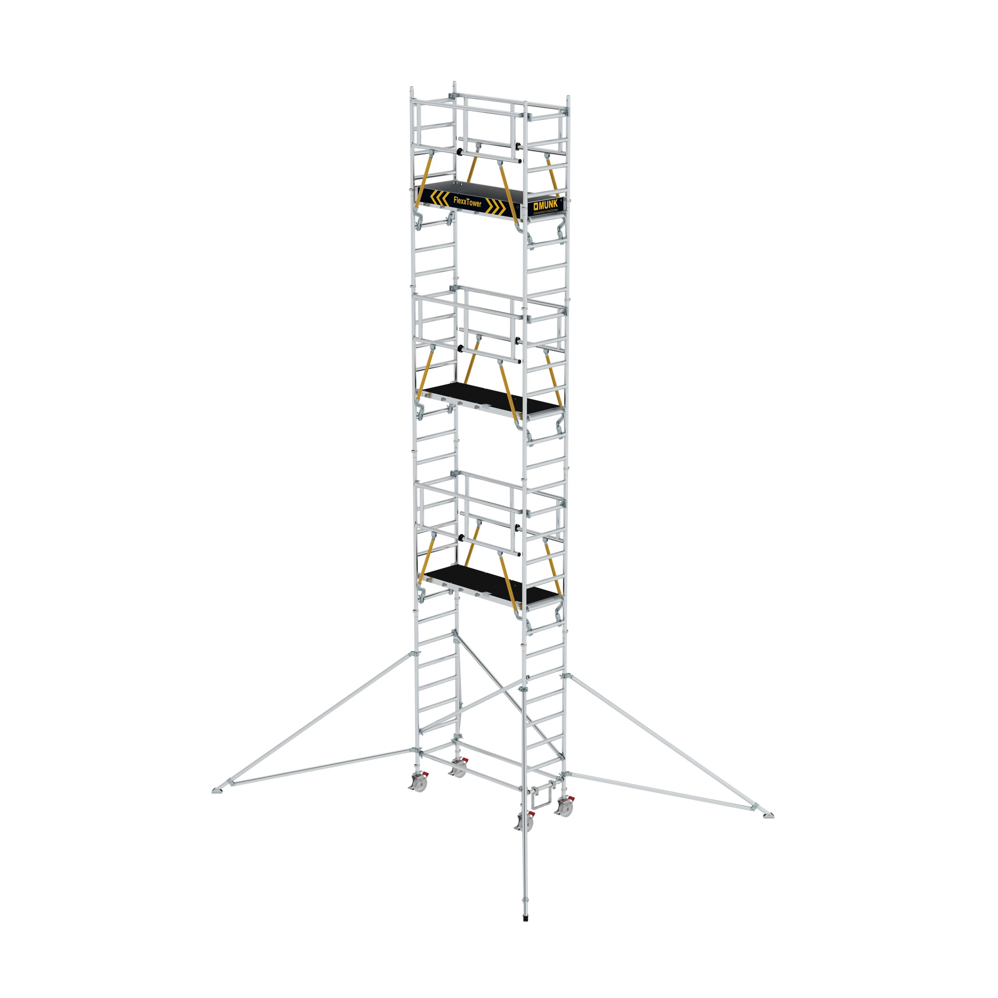 MUNK | FlexxTower SGX ergo mit vorlaufendem Geländer Plattformhöhe 7,55 m