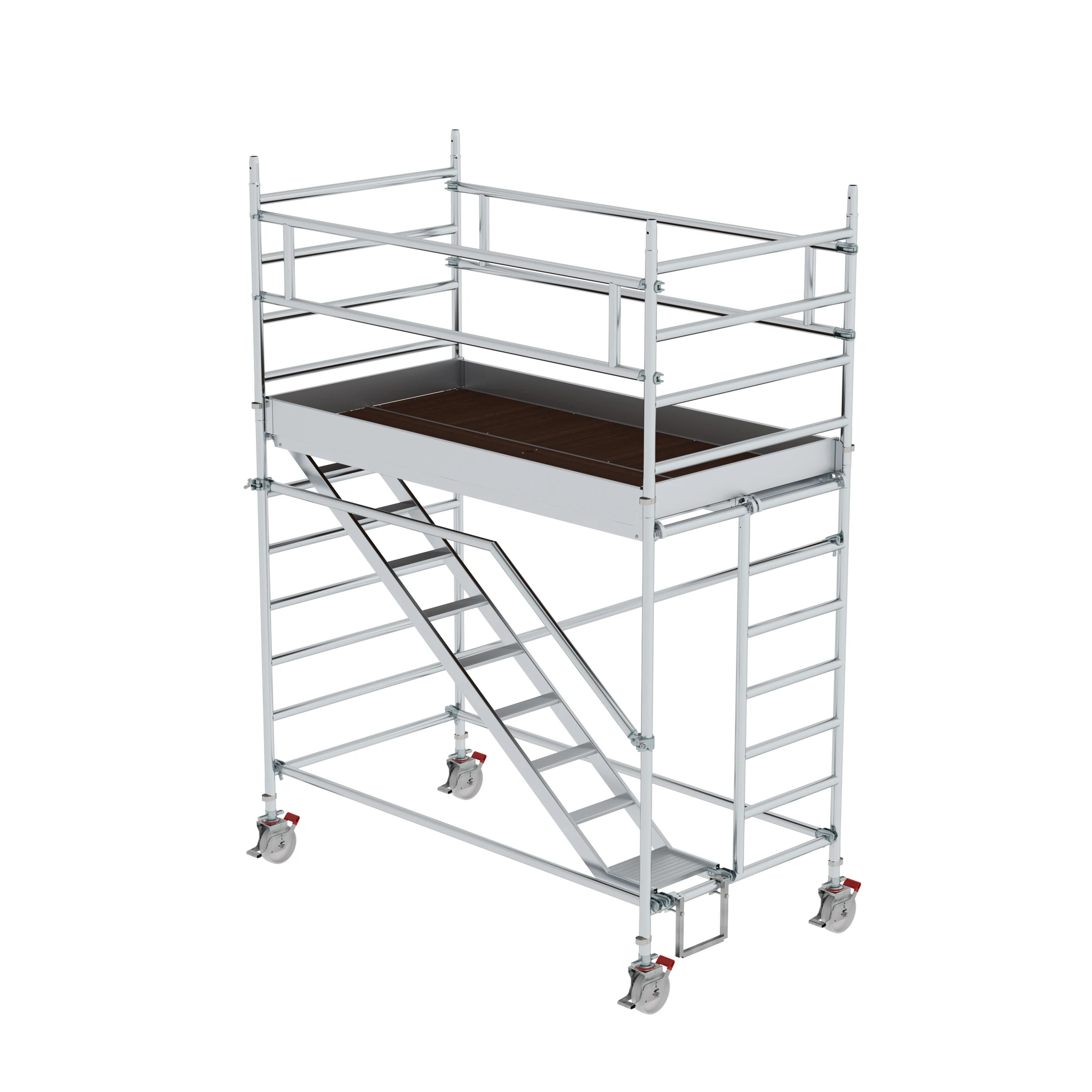 MUNK | Rollgerüst 1,35 x 2,45 m mit Schrägaufstiegen Plattformhöhe 2,51 m