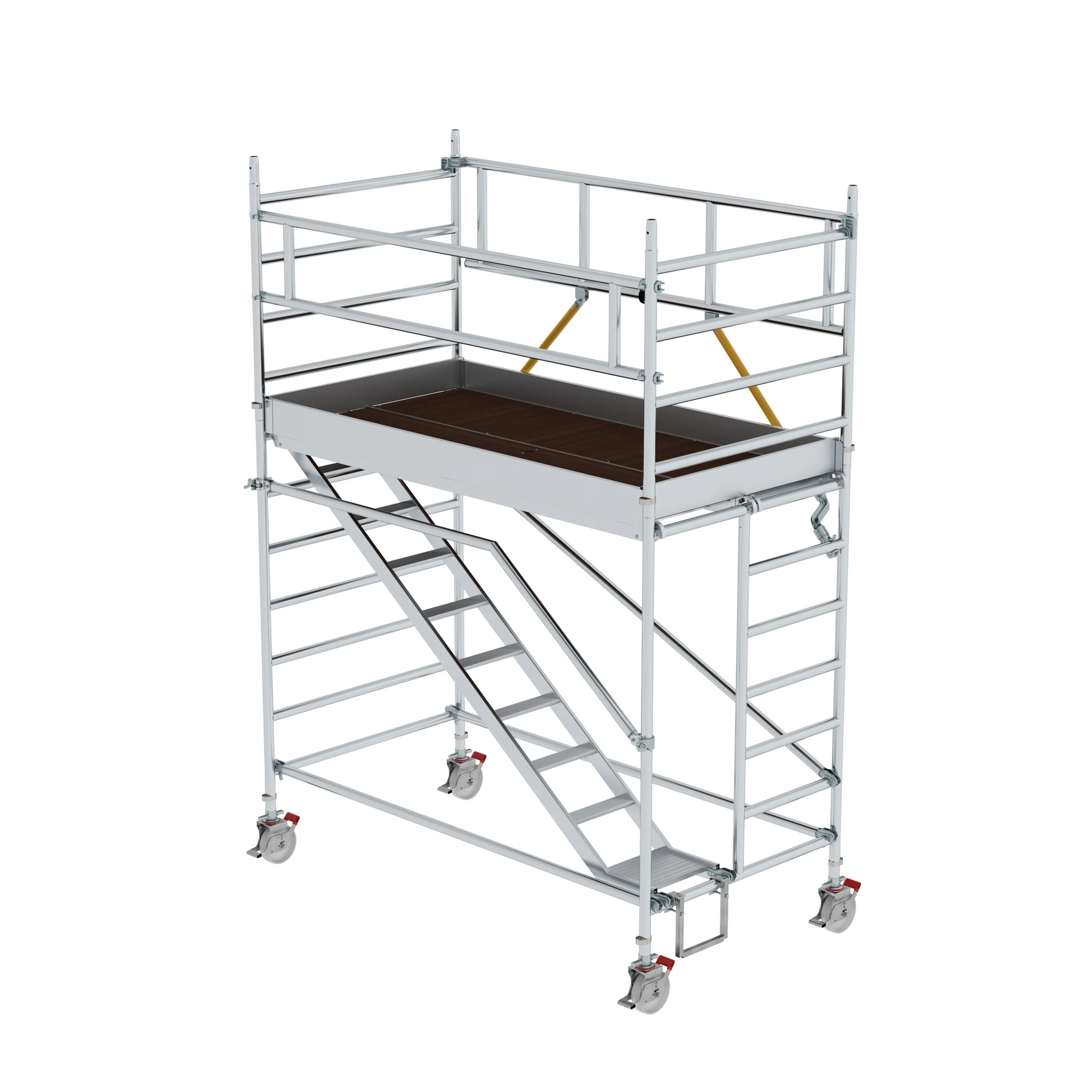MUNK | Rollgerüst SG 1,35 x 2,45 m mit Schrägaufstiegen Plattformhöhe 2,51 m