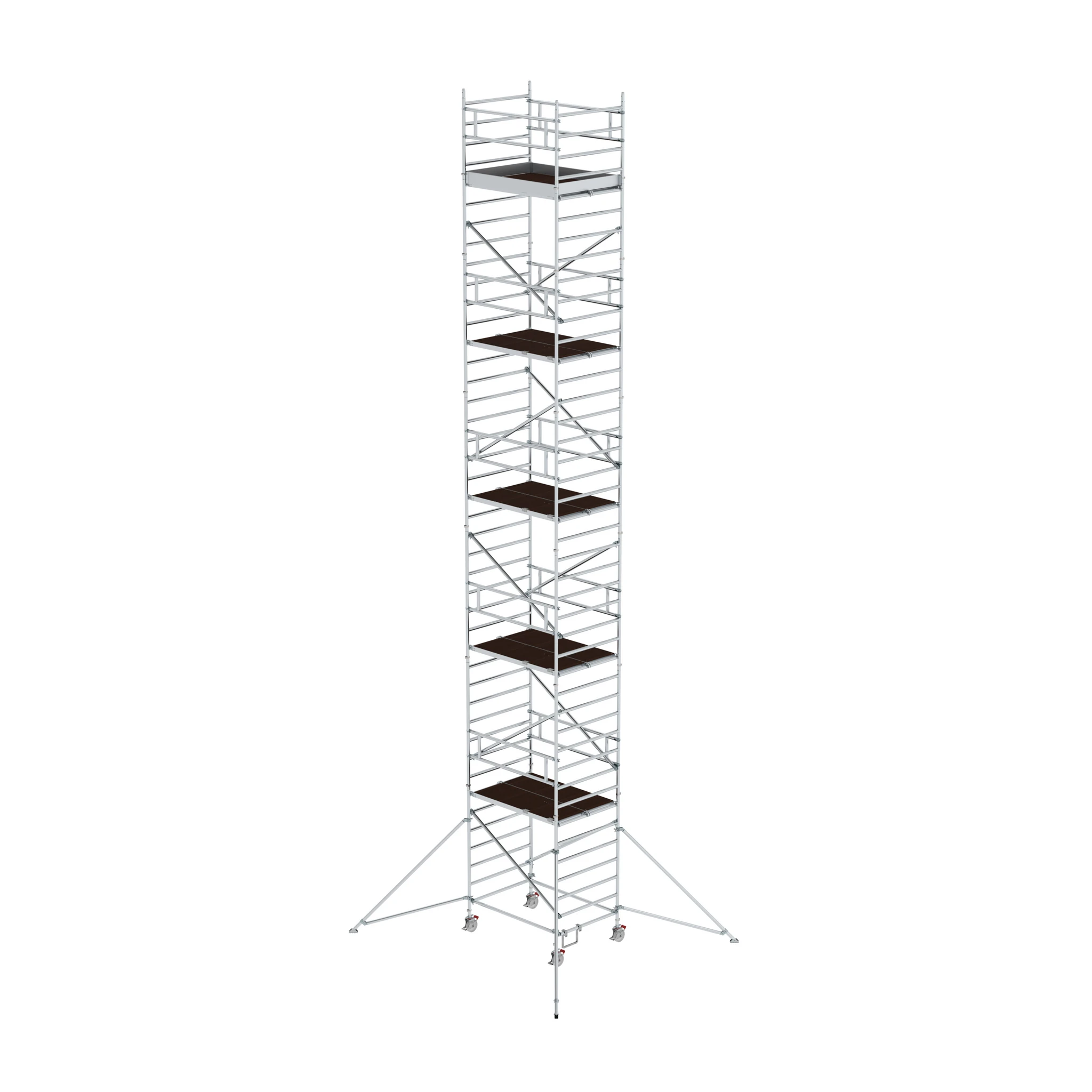 MUNK | Rollgerüst 1,35 x 1,80 m mit Ausleger & Doppel-Plattform Plattformhöhe 11,47 m