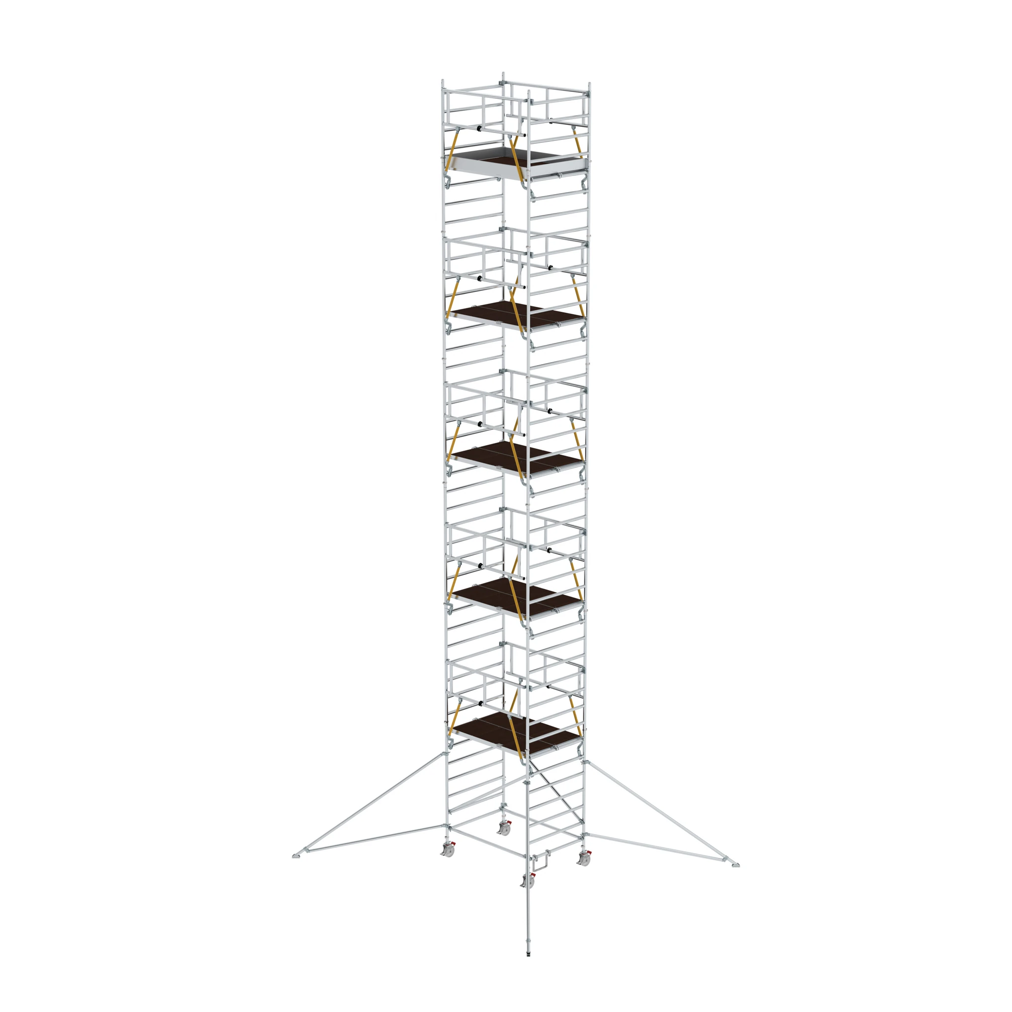 MUNK | Rollgerüst SG 1,35 x 1,80 m mit Ausleger & Doppel-Plattform Plattformhöhe 11,47 m