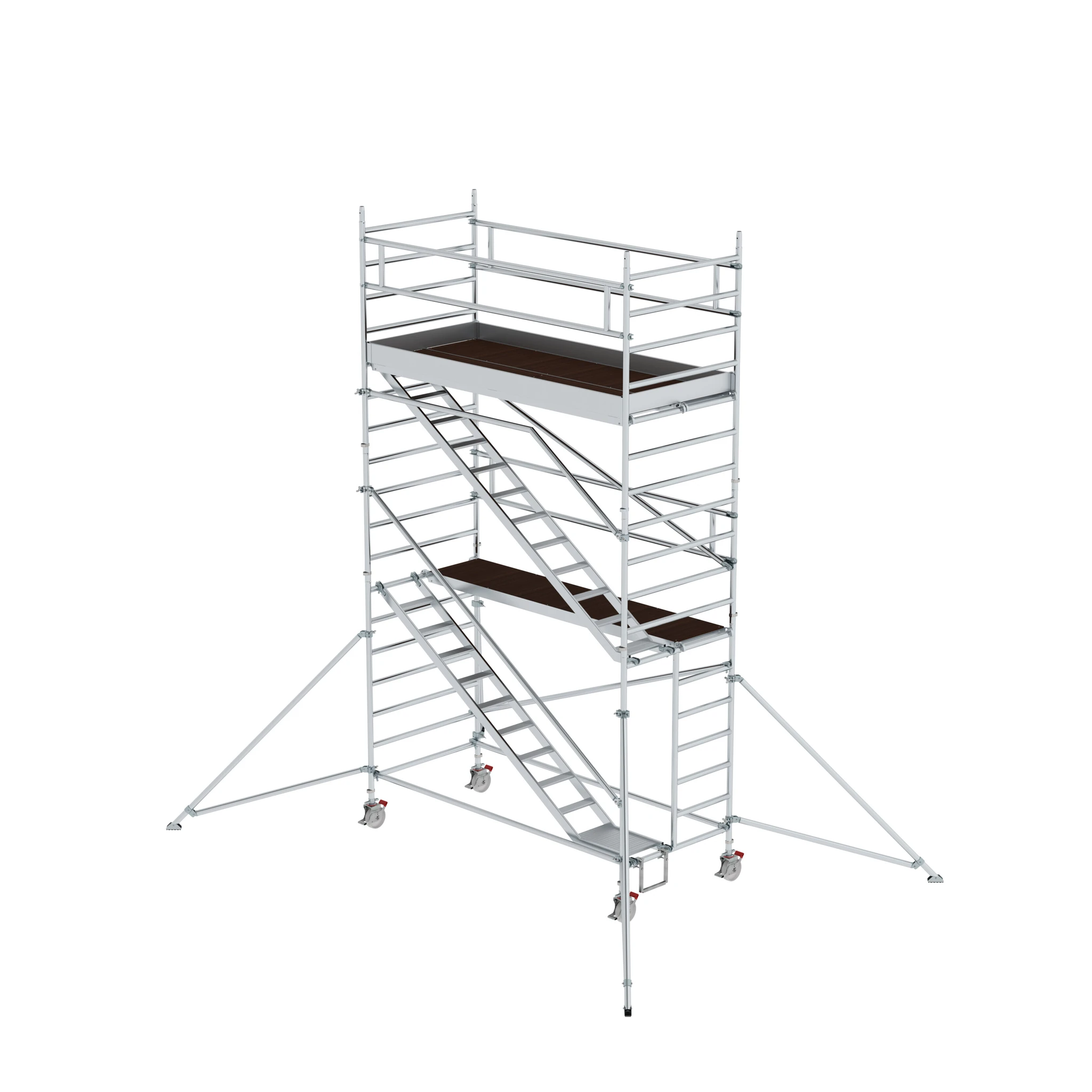MUNK | Rollgerüst 1,35 x 3,0 m mit Schrägaufstiegen & Ausleger Plattformhöhe 4,47 m