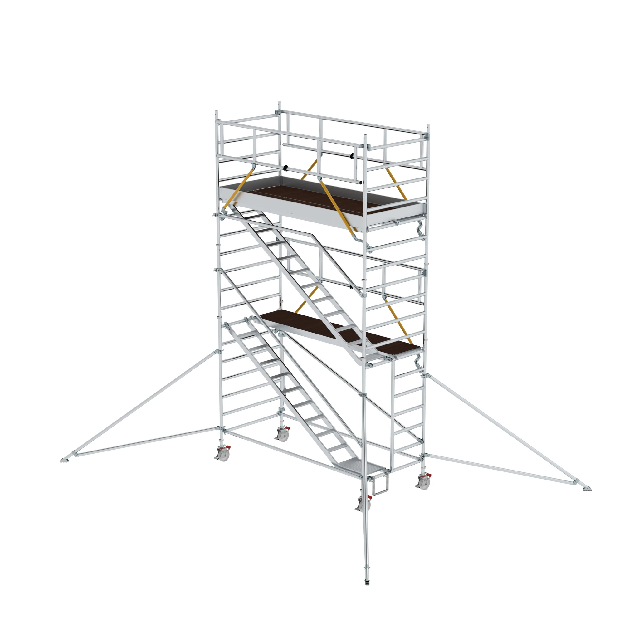 MUNK | Rollgerüst SG 1,35 x 3,0 m mit Schrägaufstiegen & Ausleger Plattformhöhe 4,47 m