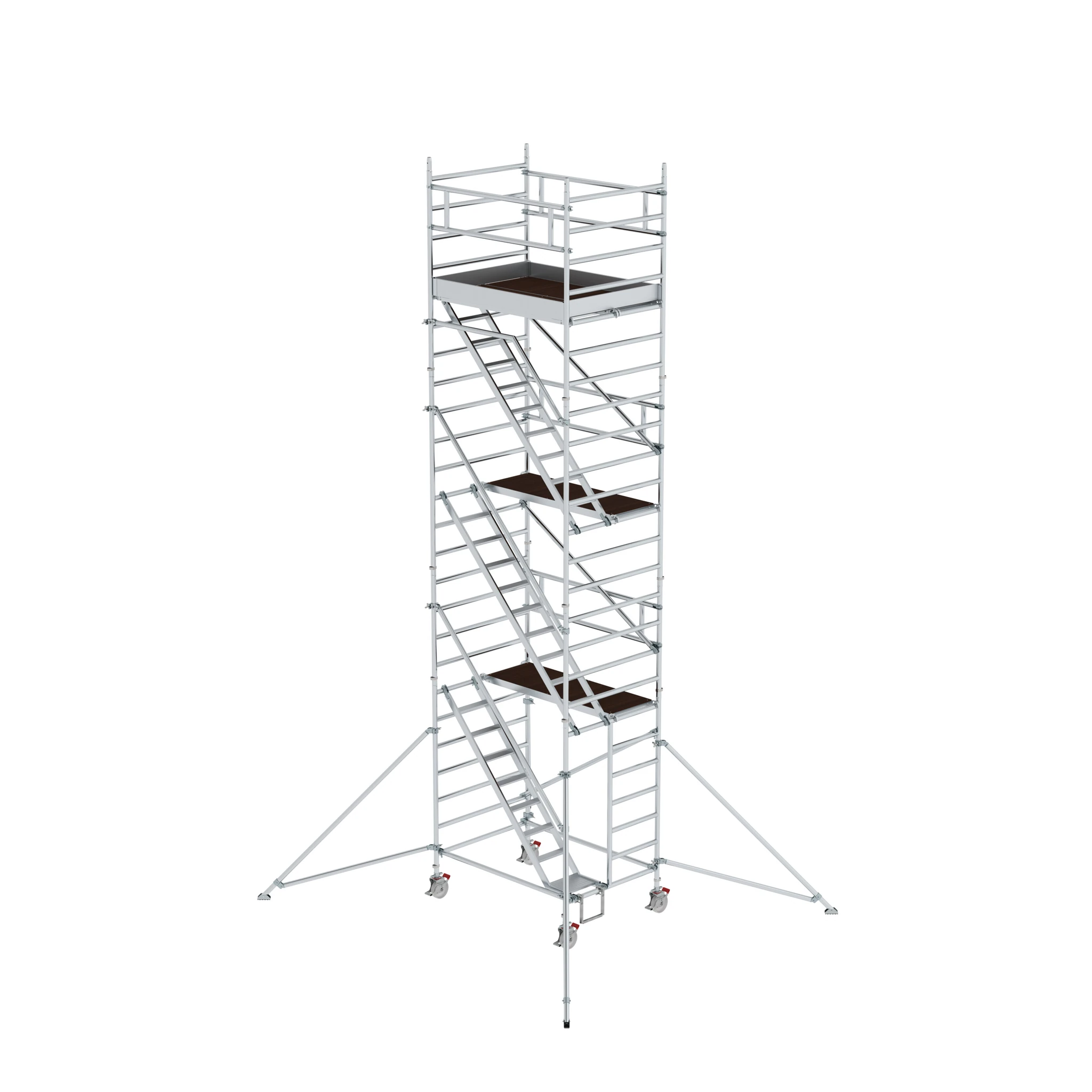 MUNK | Rollgerüst 1,35 x 1,80 m mit Schrägaufstiegen & Ausleger Plattformhöhe 6,43 m