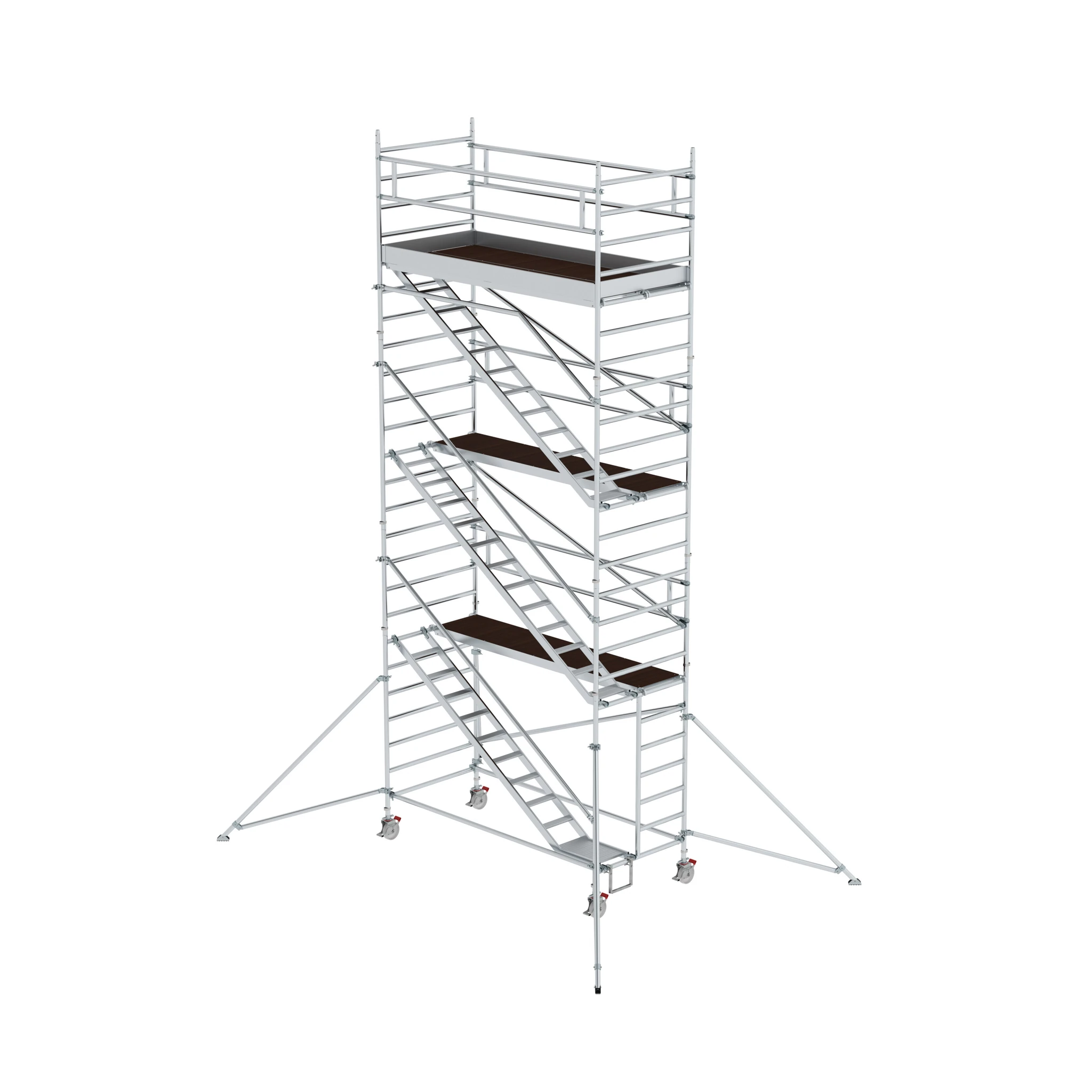 MUNK | Rollgerüst 1,35 x 3,0 m mit Schrägaufstiegen & Ausleger Plattformhöhe 6,43 m
