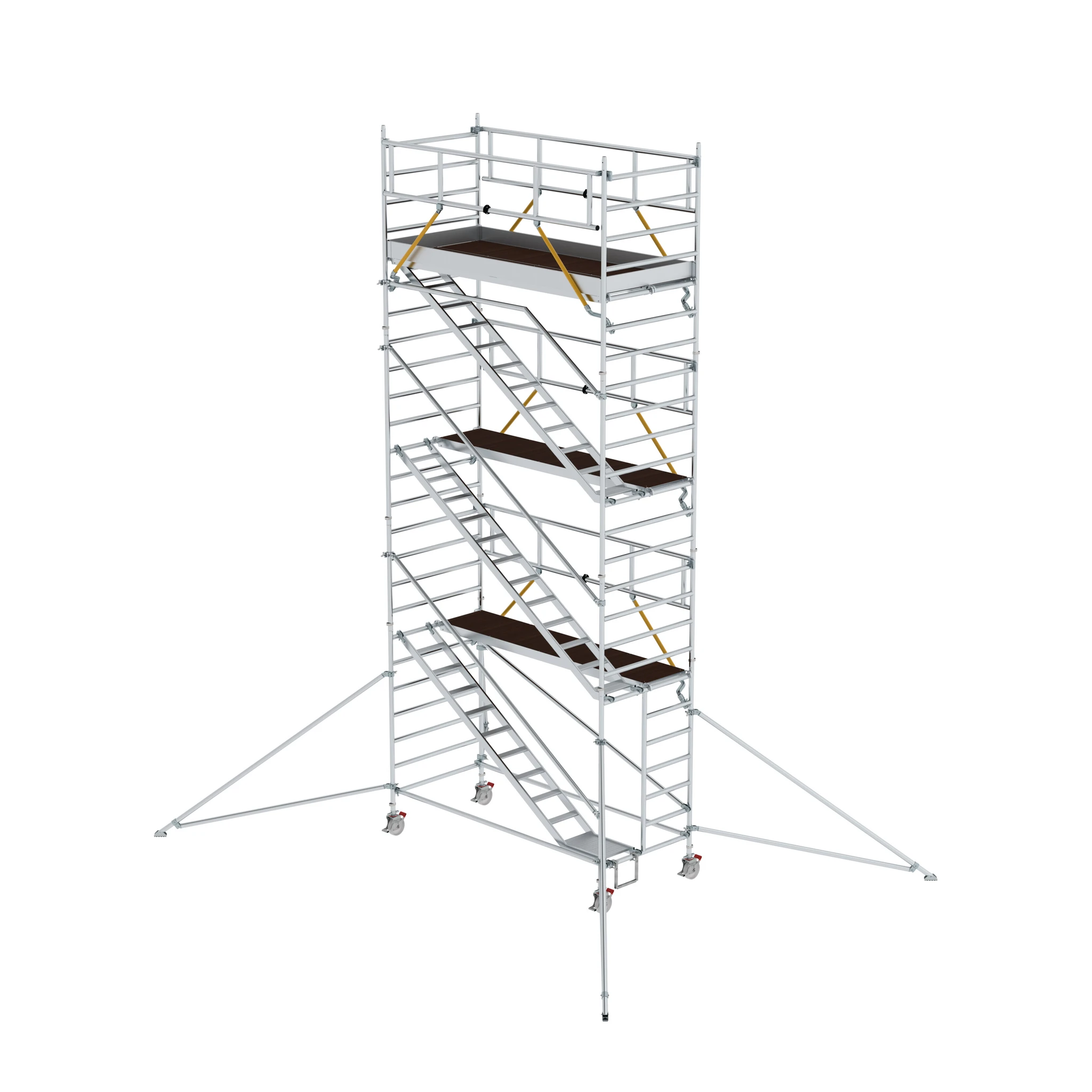 MUNK | Rollgerüst SG 1,35 x 3,0 m mit Schrägaufstiegen & Ausleger Plattformhöhe 6,43 m