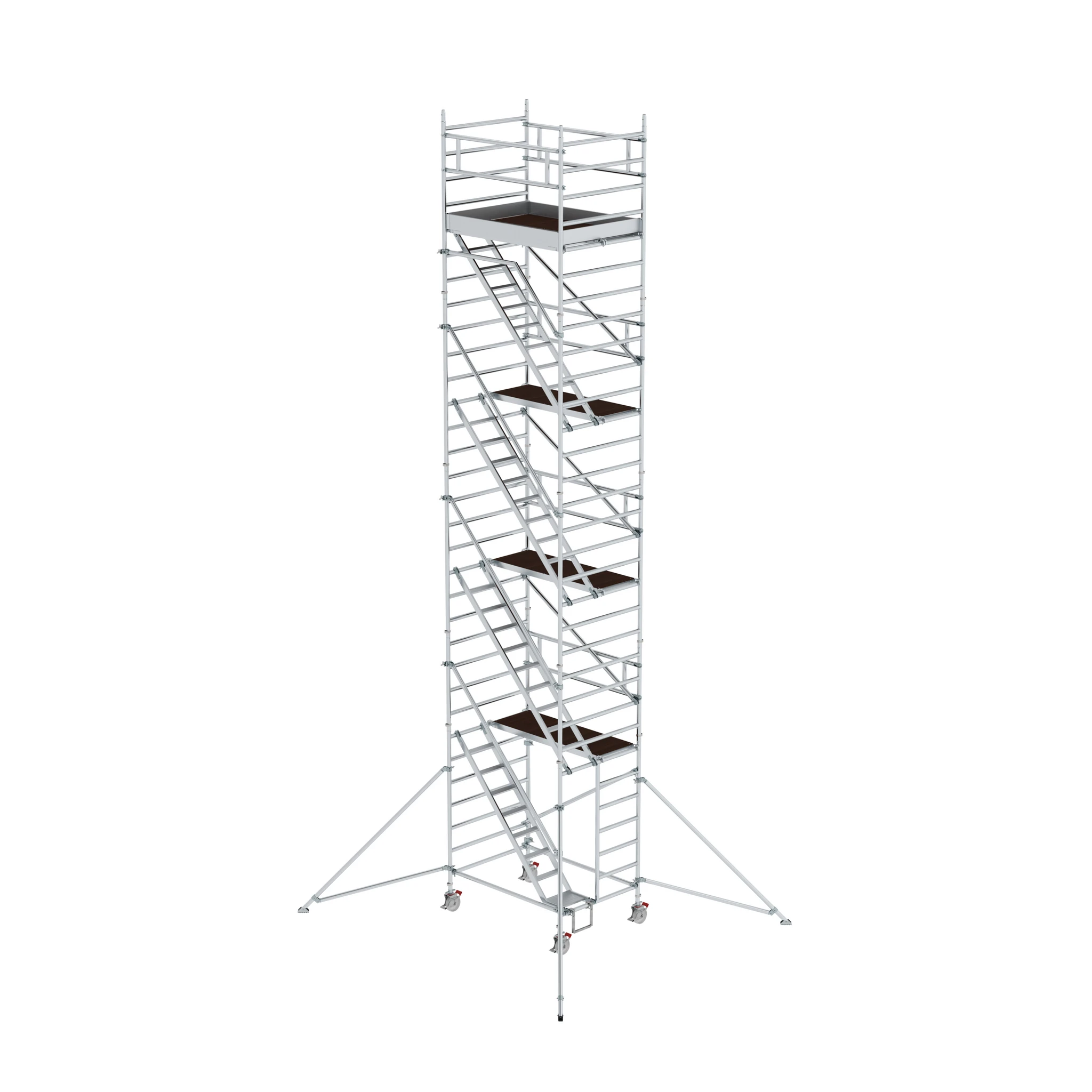 MUNK | Rollgerüst 1,35 x 1,80 m mit Schrägaufstiegen & Ausleger Plattformhöhe 8,39 m